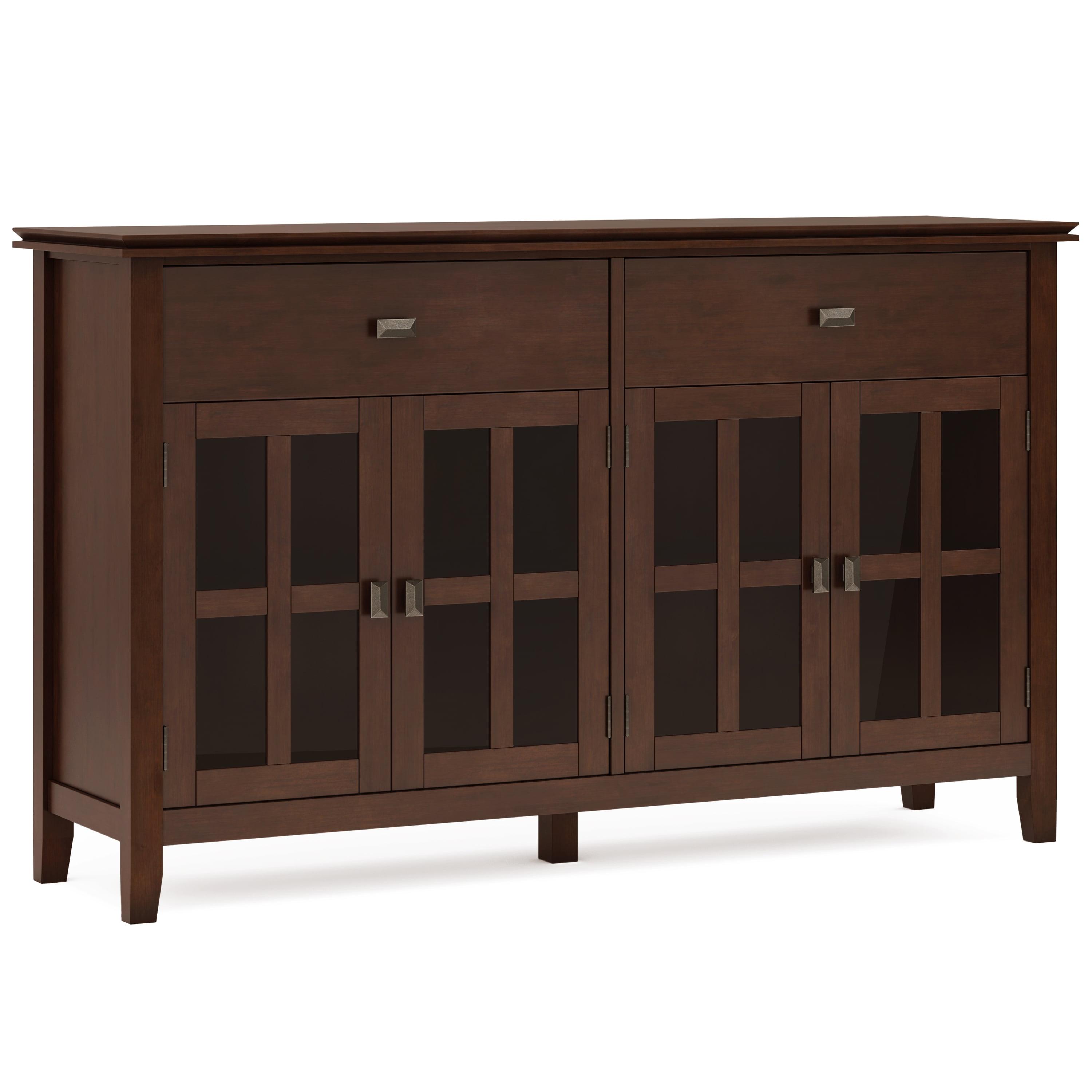 Russet Brown Solid Wood 60" Traditional Sideboard Buffet