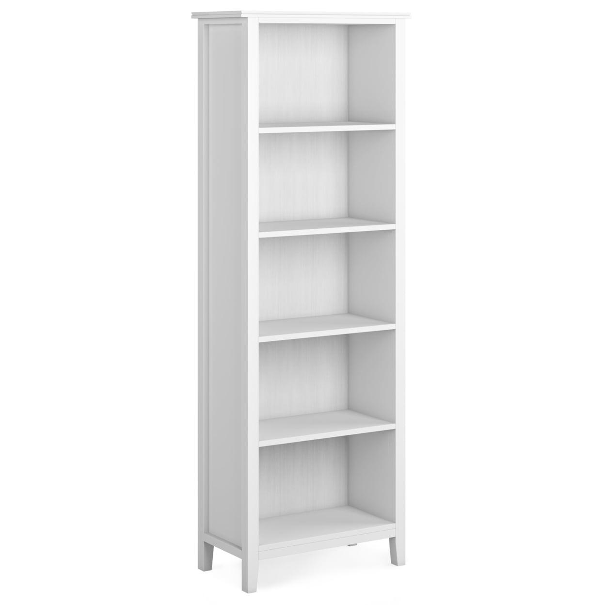 Simpli Home Artisan SOLID WOOD 72 inch x 26 inch Contemporary 5 Shelf Bookcase in Black