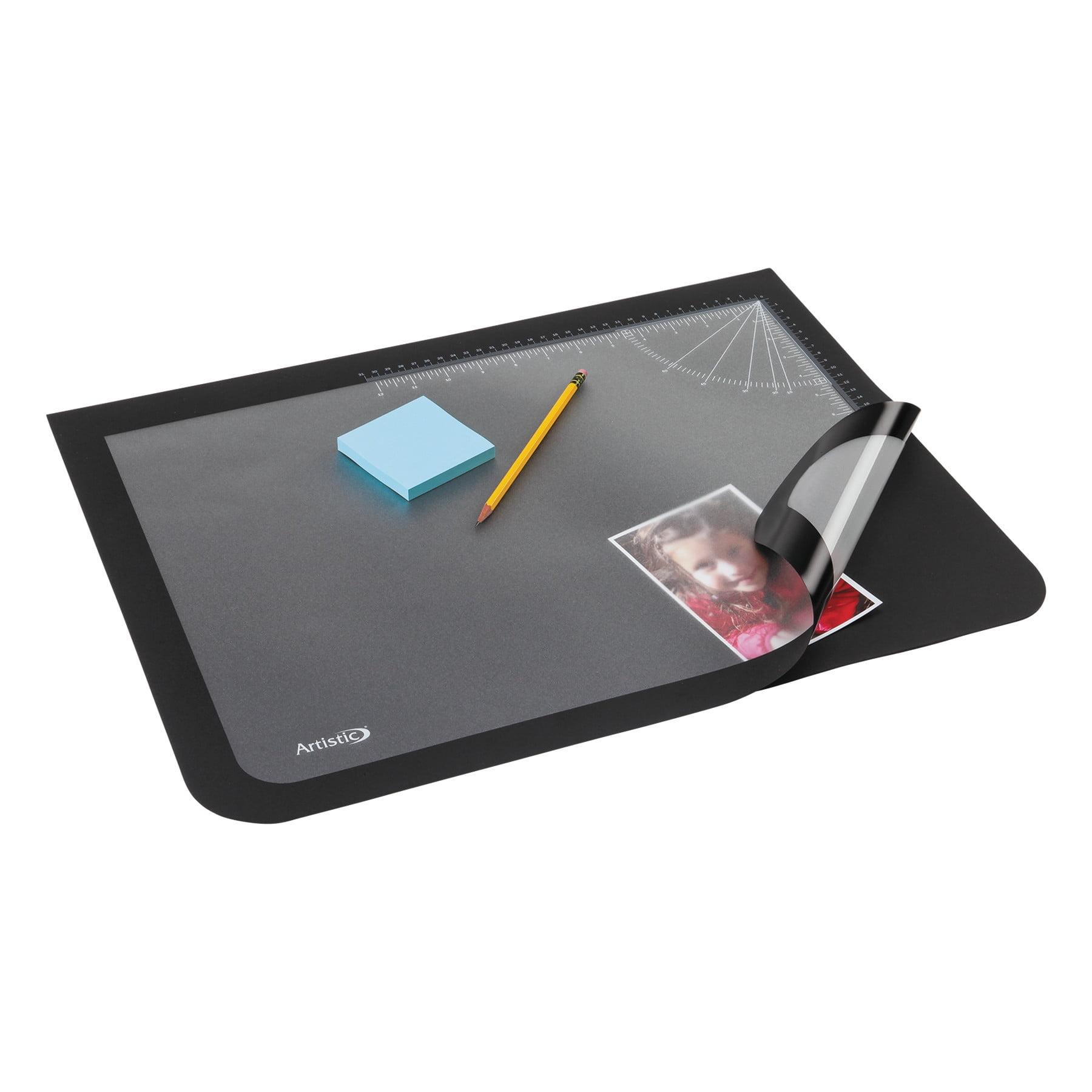 Artistic Lift-top Pad Desktop Organizer With Clear Overlay, 22 X 17, Black