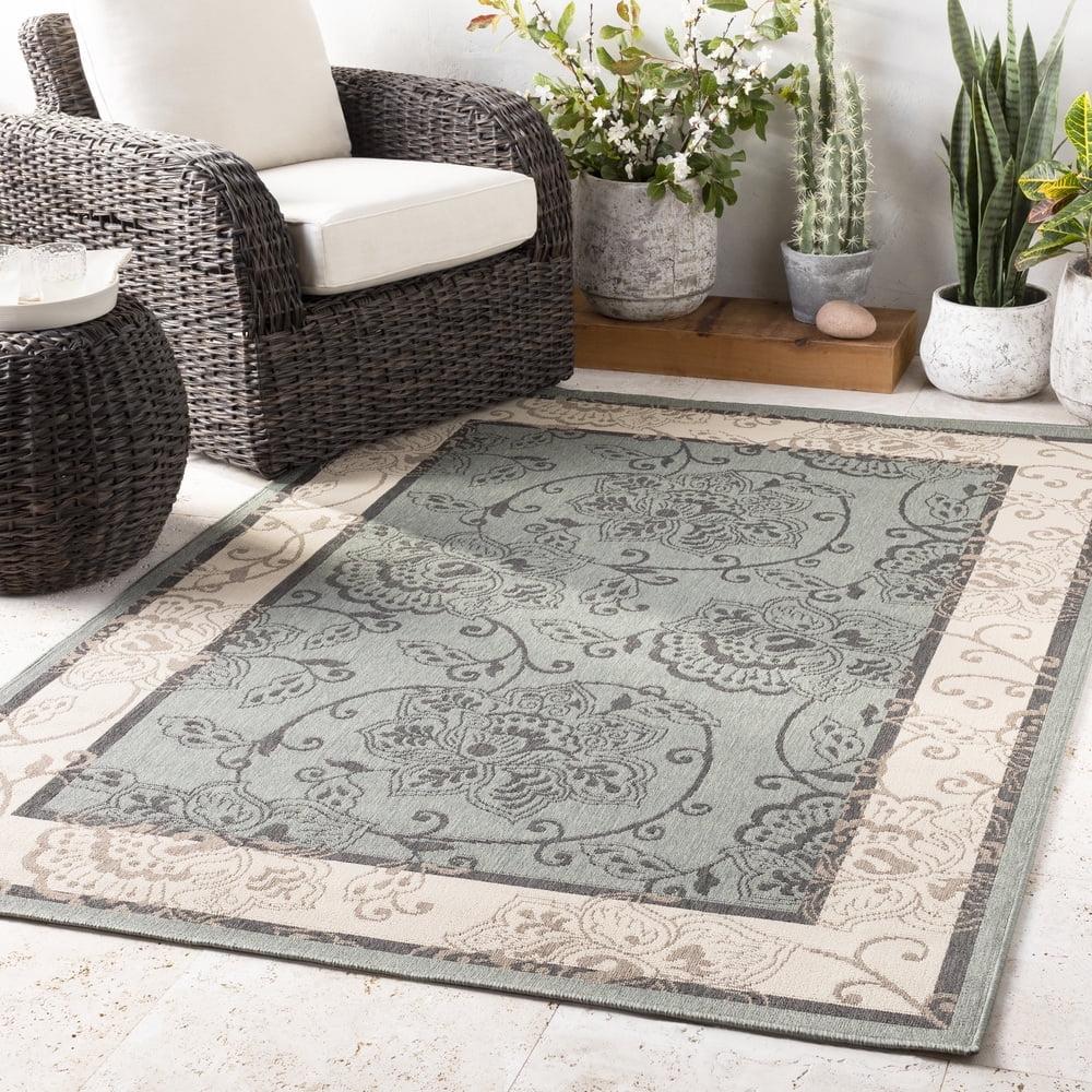 Livabliss Alfresco Vintage Indoor/Outdoor Area Rug,2'5" x 4'5",Green