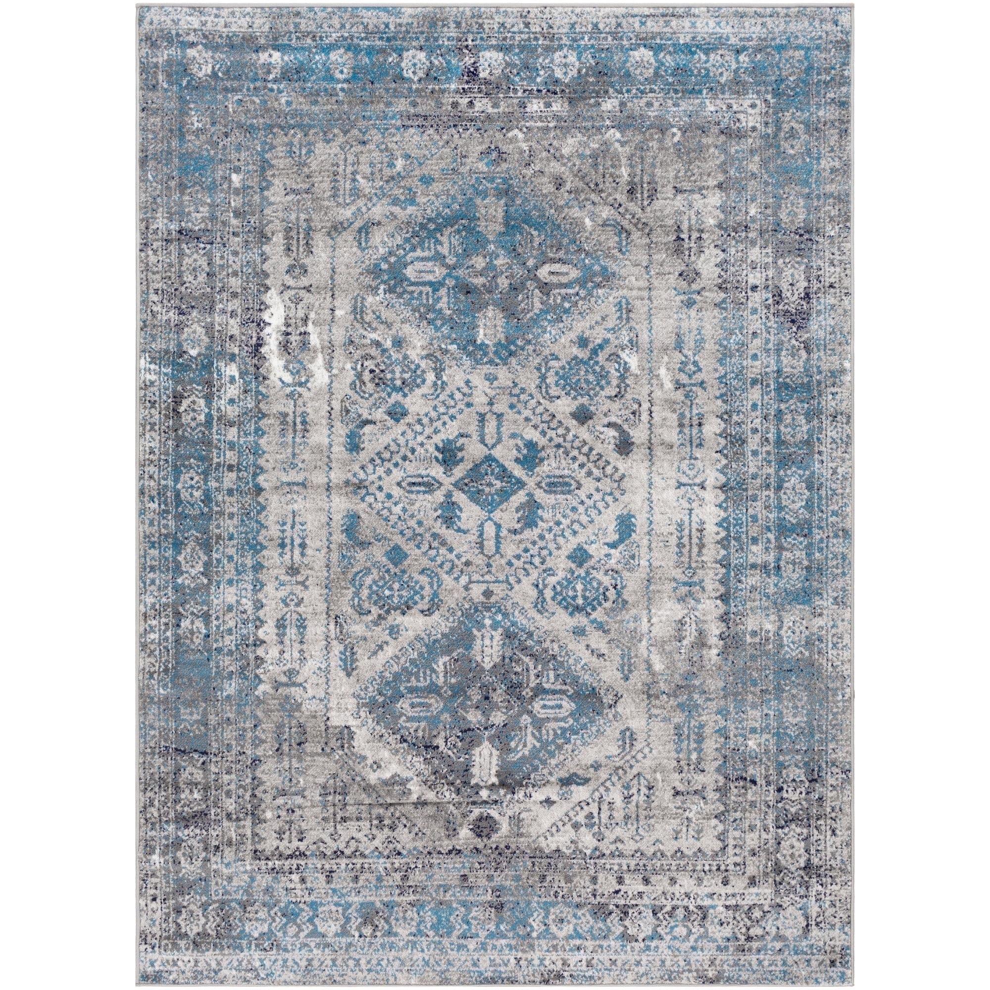 Livabliss 3'11"x5'7" Melissa Traditional Rugs Gray: Medium Pile, Stain & Fade-Resistant, Indoor Use