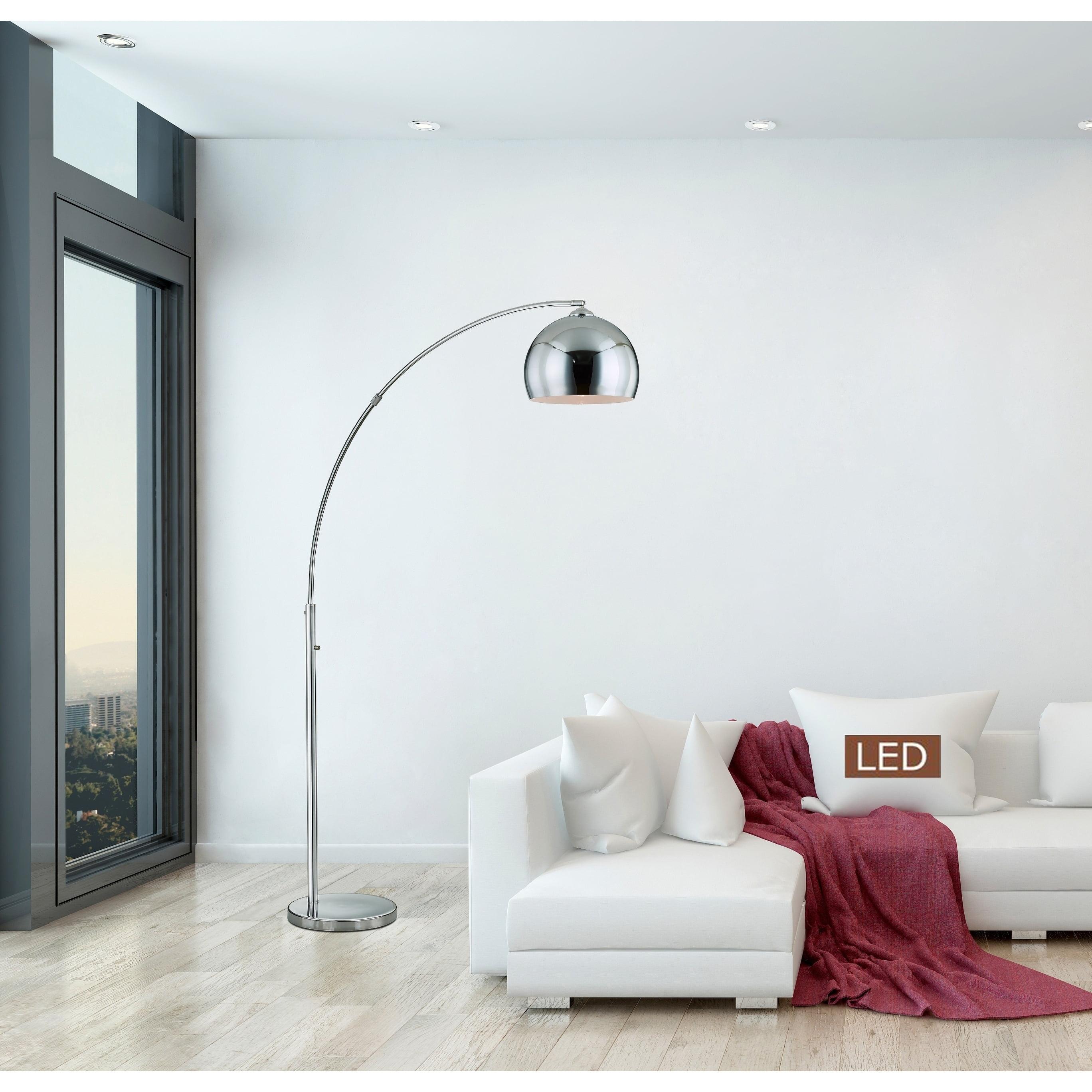 Artiva 80" Adjustable Chrome LED Arched Floor Lamp