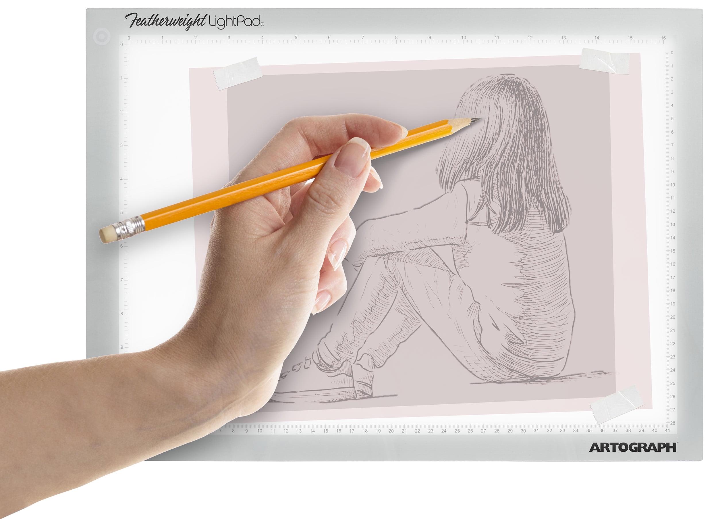 Artograph Featherweight Ultra Thin Lightpad, 12" x 17" Dimmable Slim LED Lightbox Drawing Board for Tracing, Crafting, and Drafting