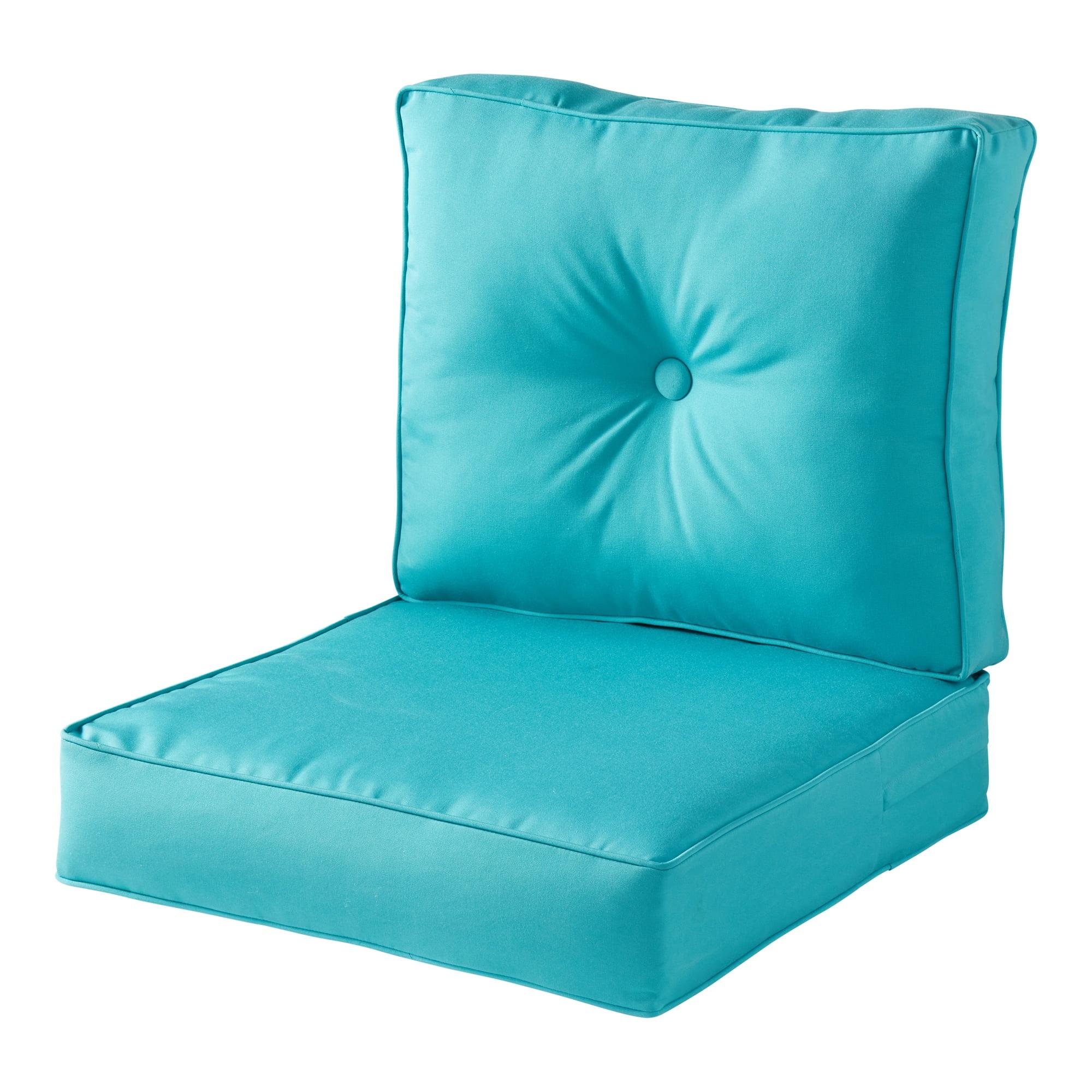 Aruba Turquoise Sunbrella Outdoor Deep Seat Cushion Set