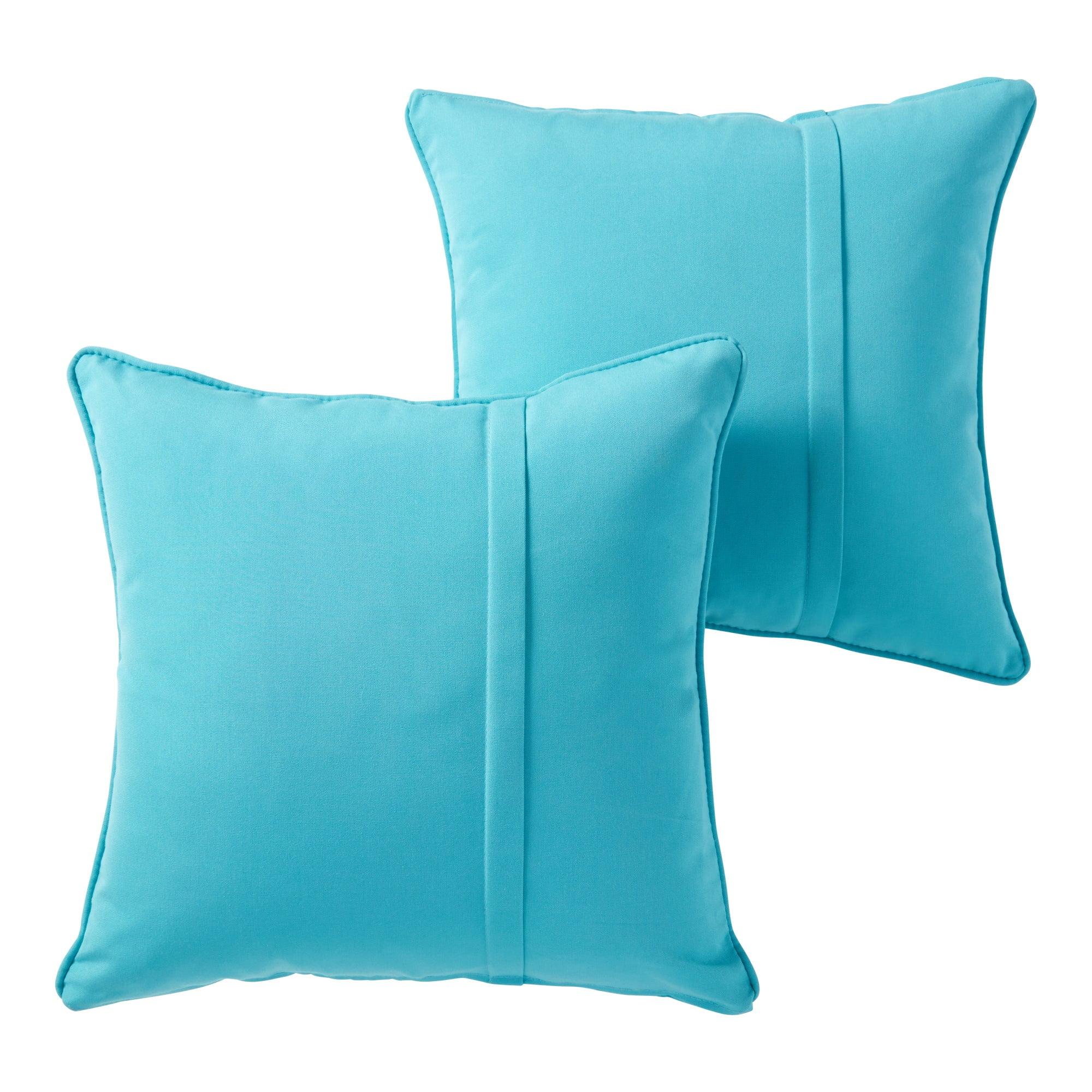 Aruba 20" Square Sunbrella Outdoor Throw Pillow Set