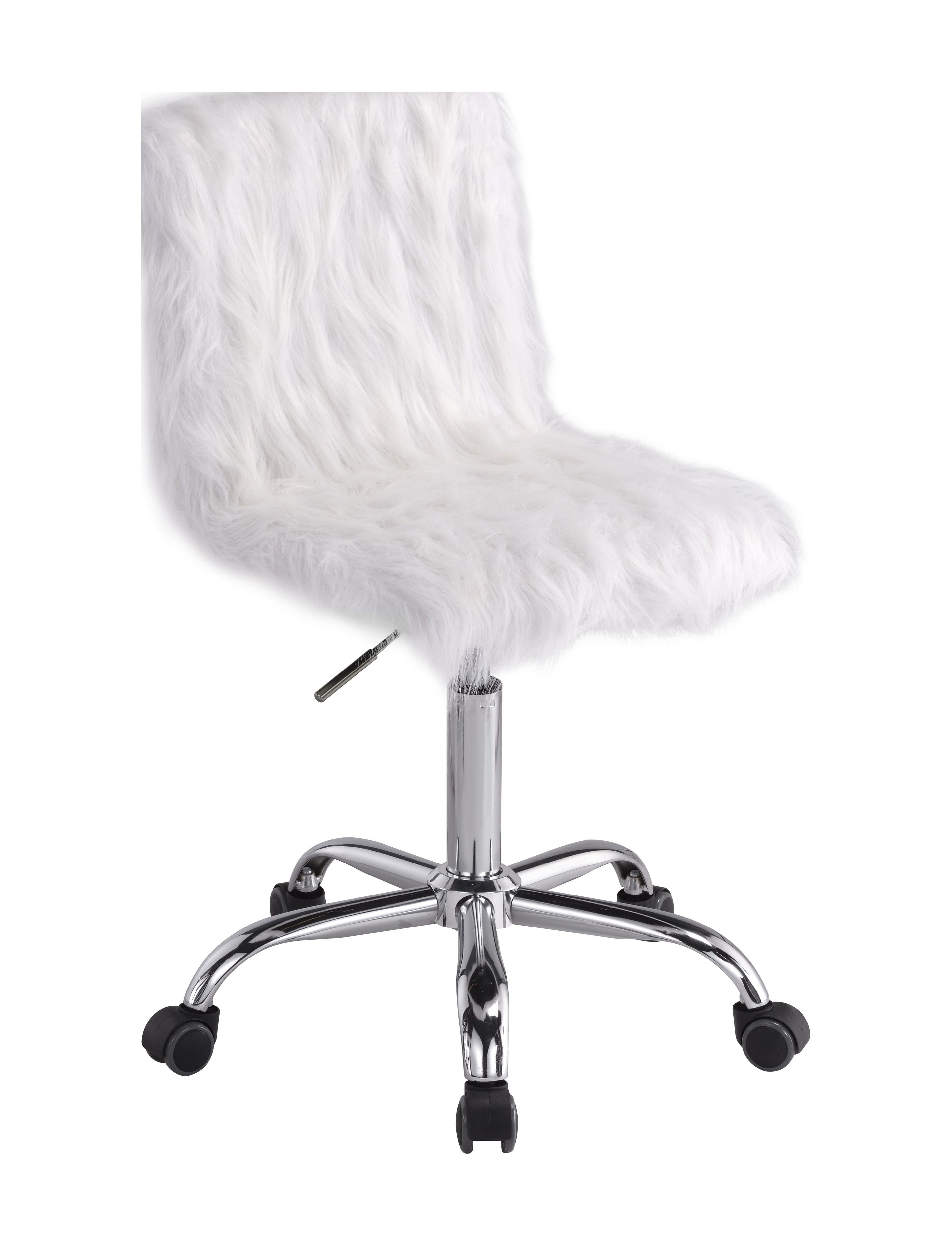 Arundell Luxe White Mesh Swivel Office Chair with Chrome Base