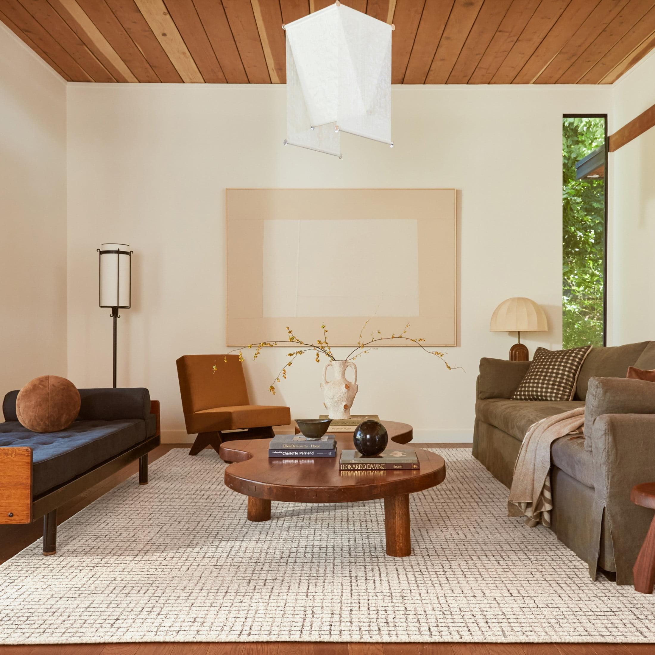 Katasha Checked Wool Area Rug