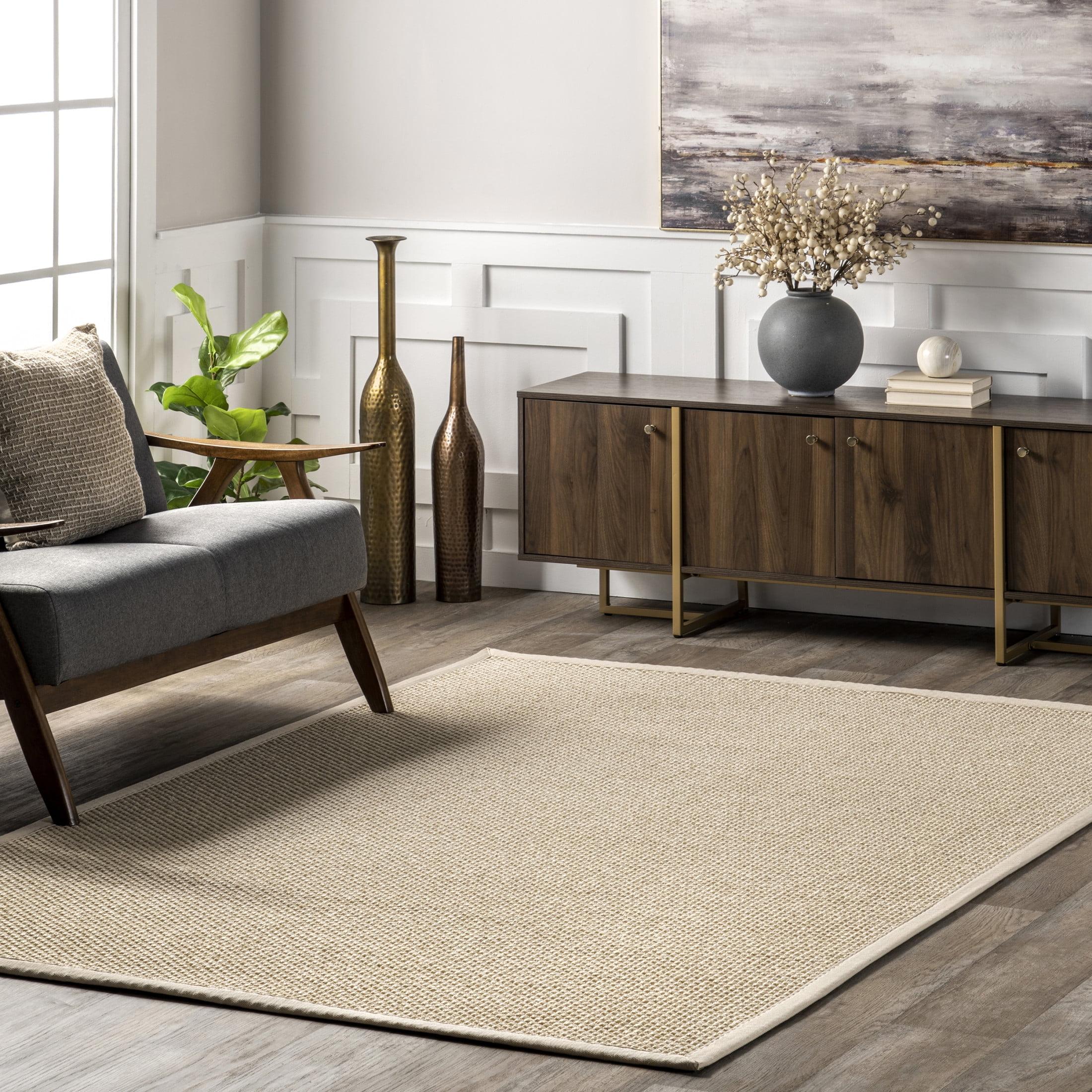 Proper Sisal and Wool Tan Area Rug