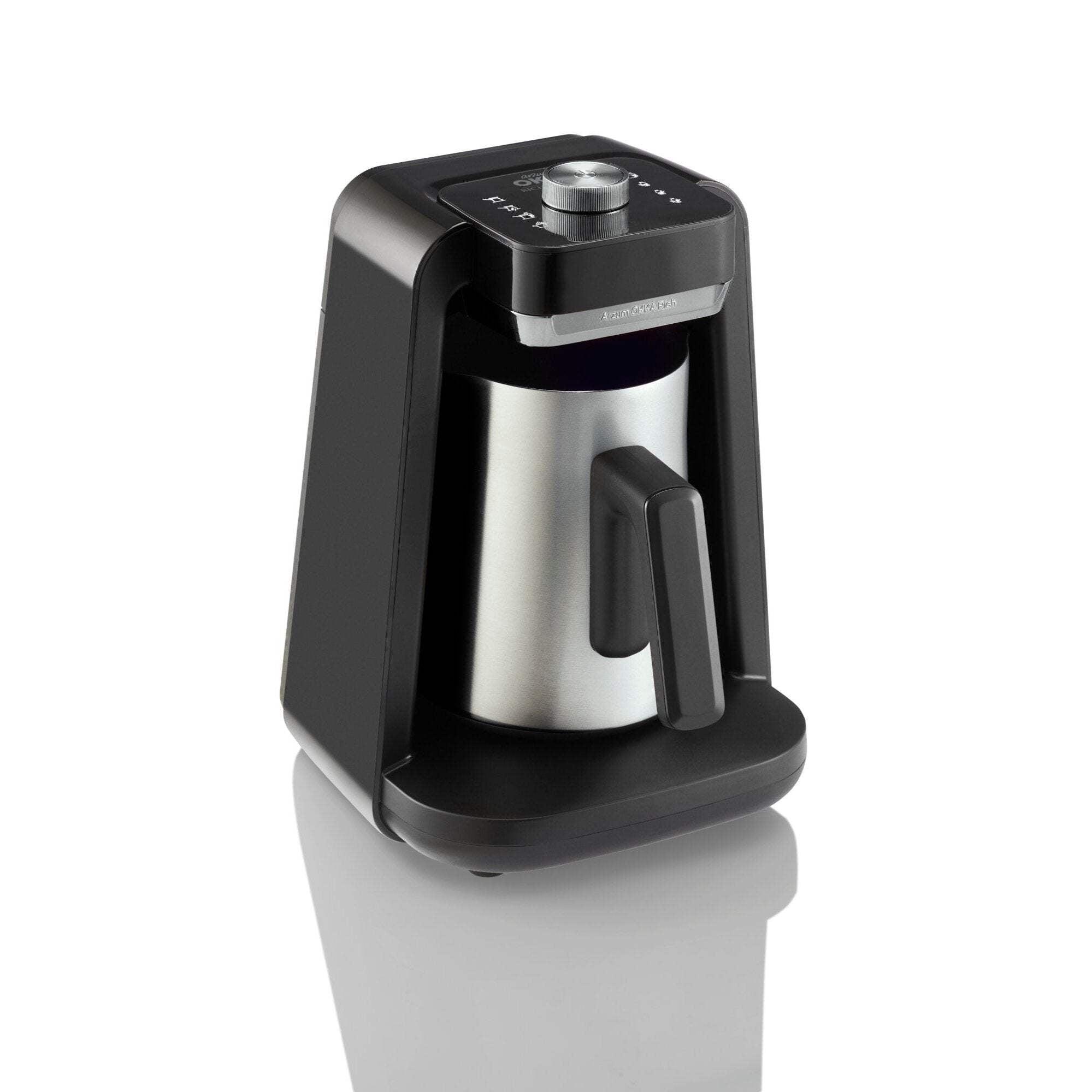 Arzum Okka Rich Spin Pro Turkish Coffee And Hot Beverage Maker, Velvetiser, Milk Frother, 120v, 5 Cups, Stainless Steel Cooking Pot