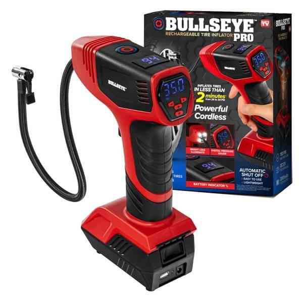 Bullseye Pro Red 12V Rechargeable Tire Inflator with LED Display