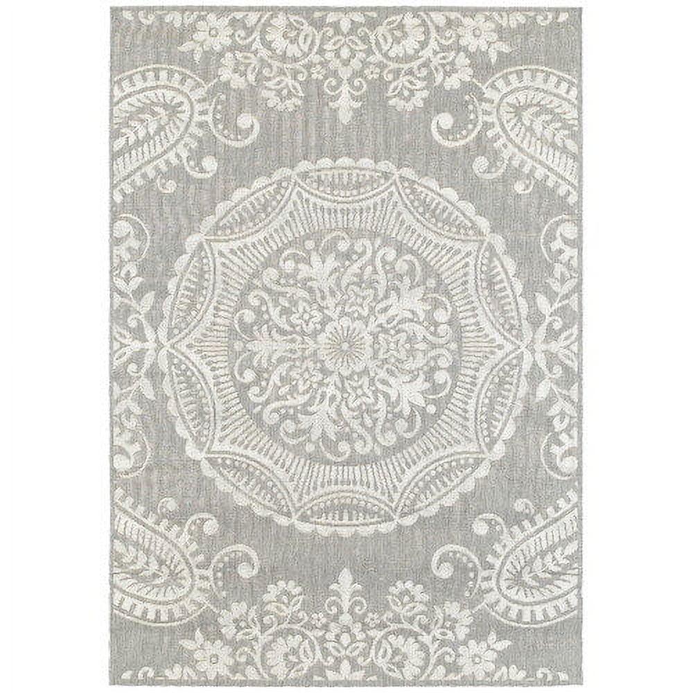 Balta Benson Light Gray Flat Woven Indoor/Outdoor Area Rug