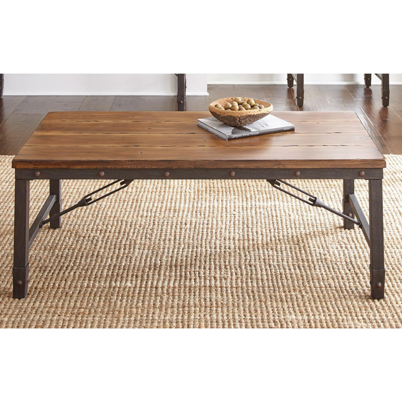 Ashford Industrial Honey-Brown 48" Rectangular Coffee Table