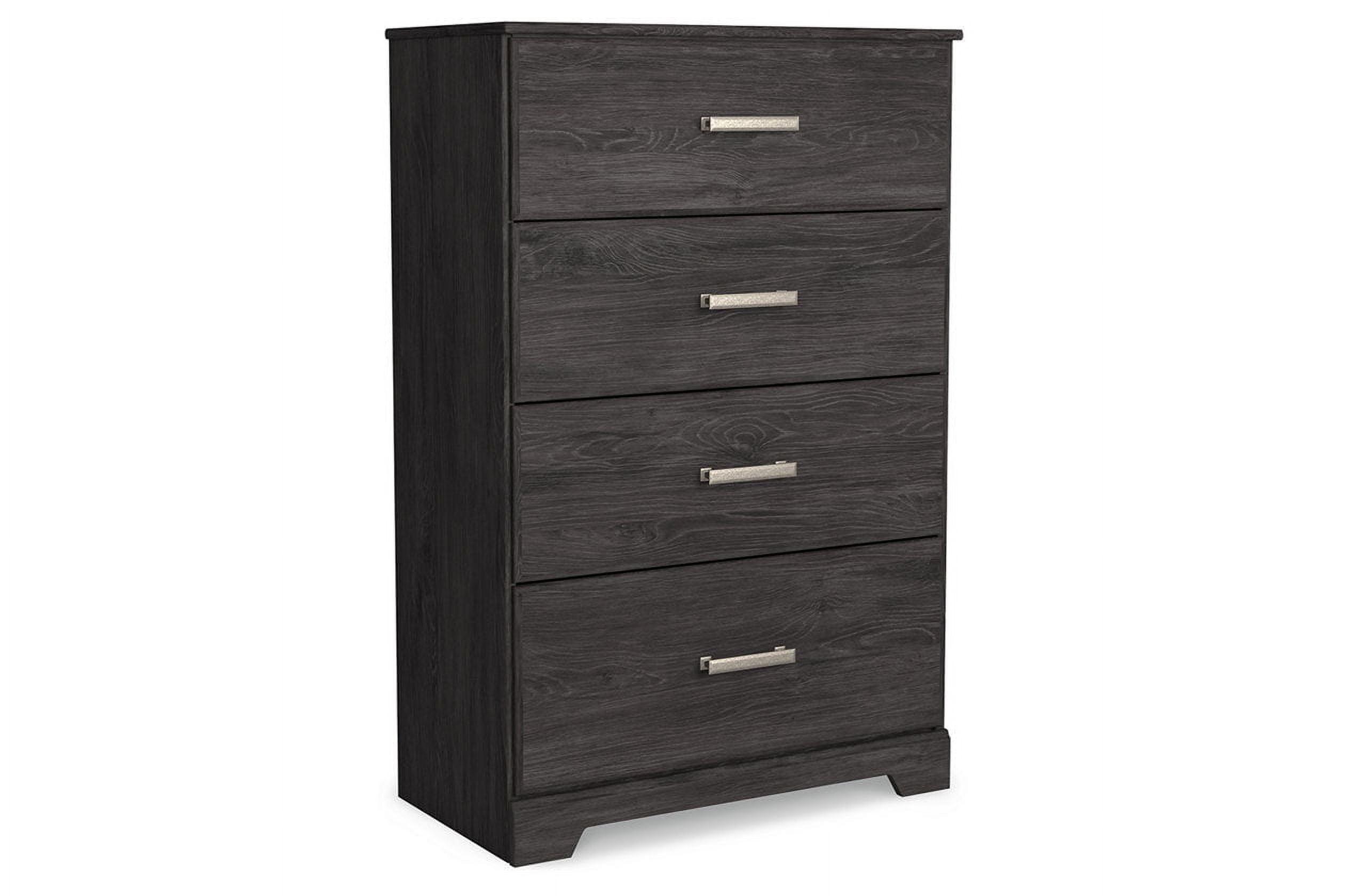 Belachime Black Transitional 4-Drawer Chest