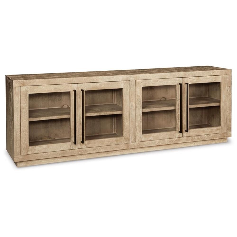 Belenburg Solid Wood 4 - Door Accent Cabinet