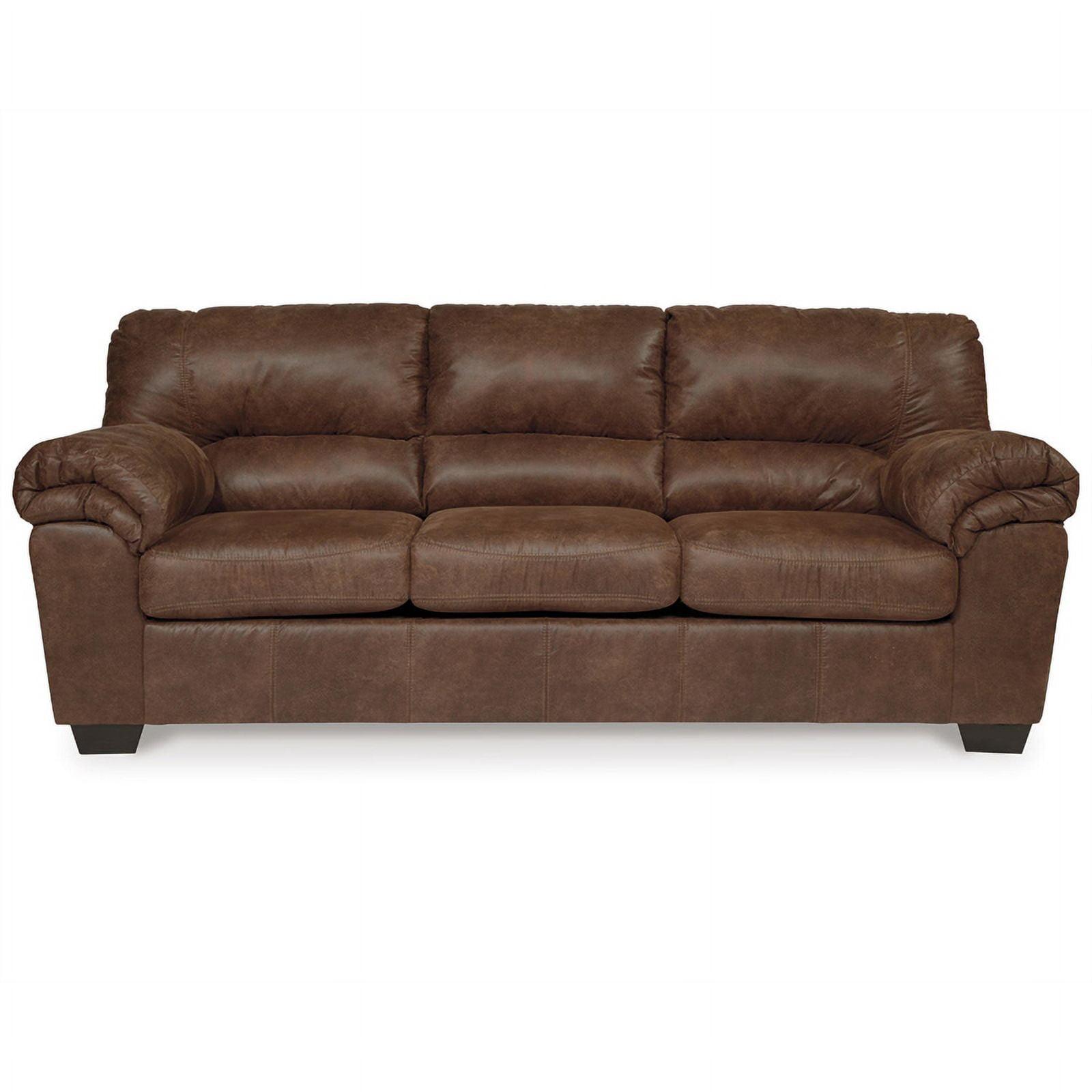 Bladen Full Memory Foam Sleeper Sofa in Faux Leather Coffee