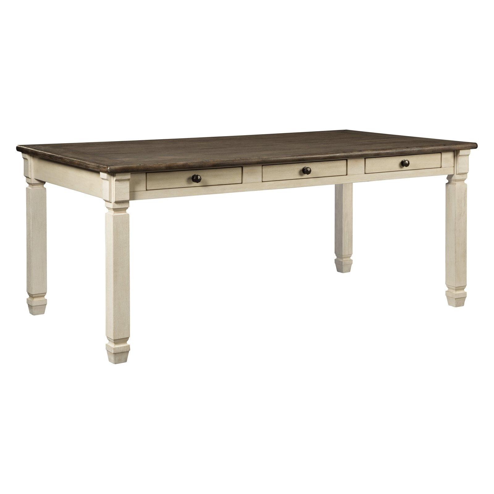 Bolanburg 72'' Rustic Brown and White Farmhouse Dining Table