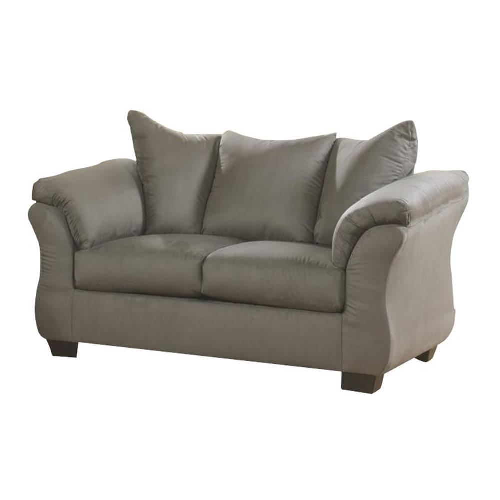 Ashley Furniture Darcy Fabric Loveseat in Cobblestone