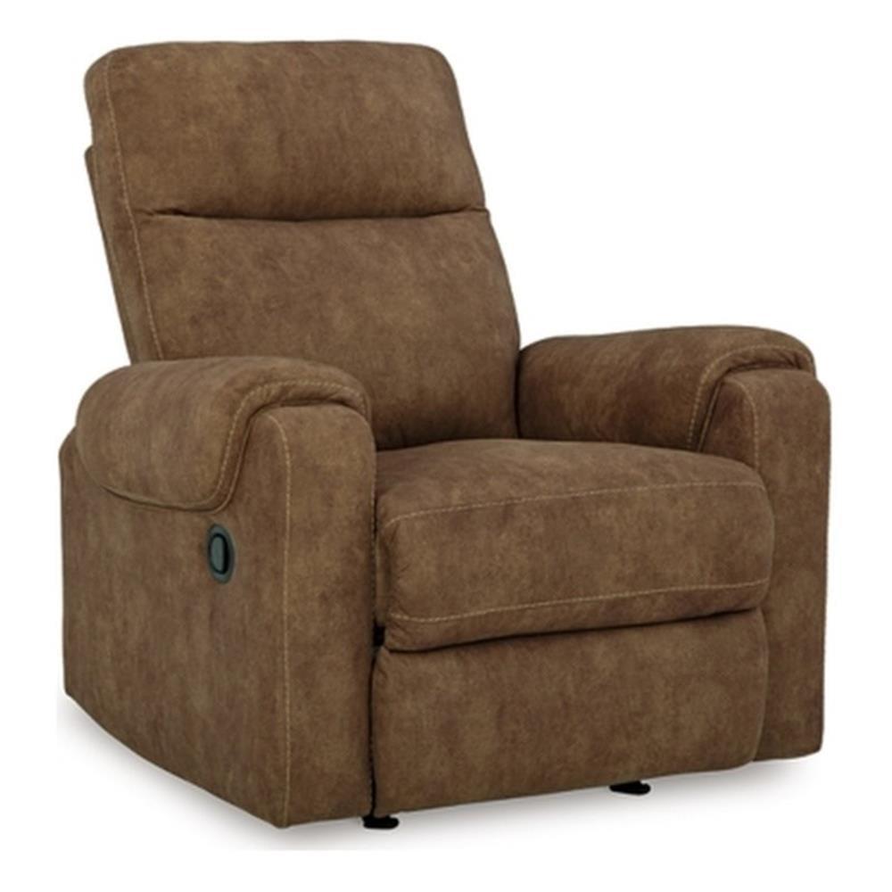 Brindle Faux Leather Manual Recliner with Gentle Rocking Motion