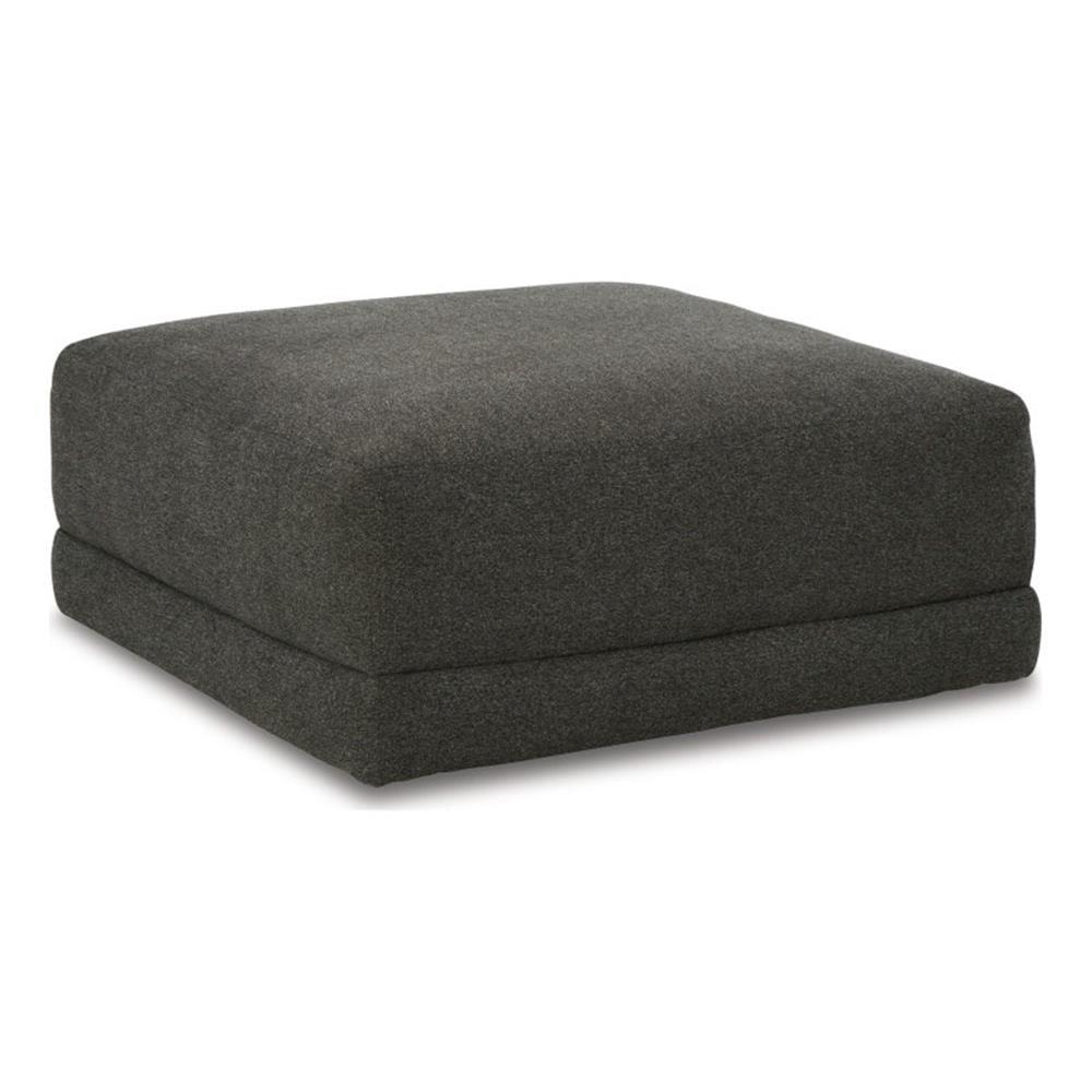 Gray Fabric Oversized Square Accent Ottoman