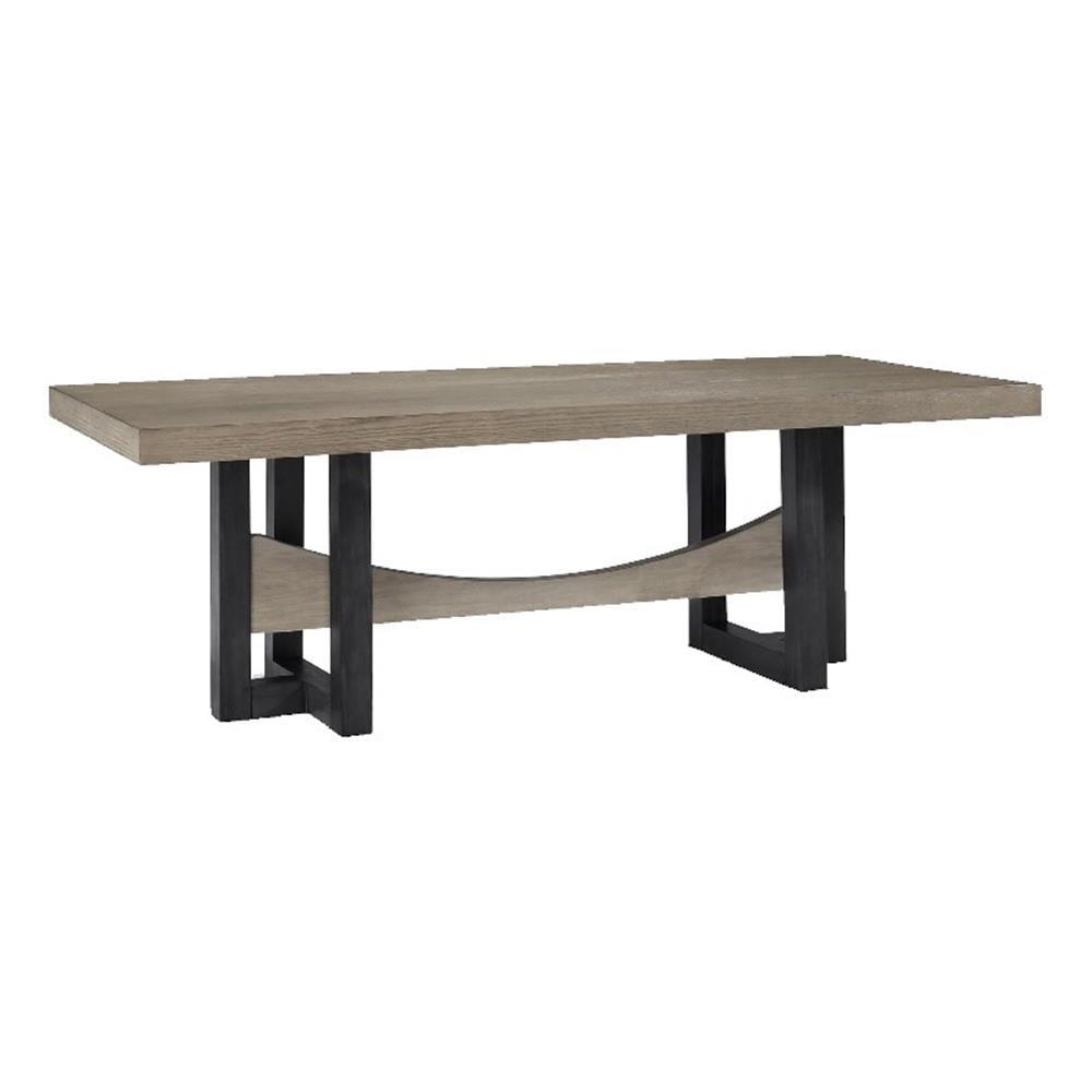 Ashley Furniture Foyland Rectangular Wood Dining Table in Grayish Brown/Black