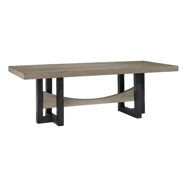 Ashley Furniture Foyland Rectangular Wood Dining Table in Grayish Brown/Black