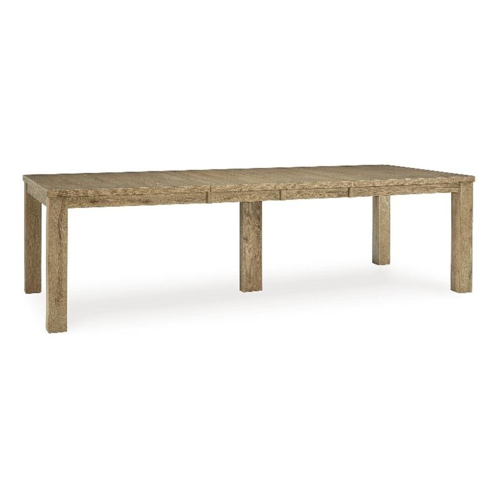 Rustic Oak Extendable Rectangular Dining Table for Ten