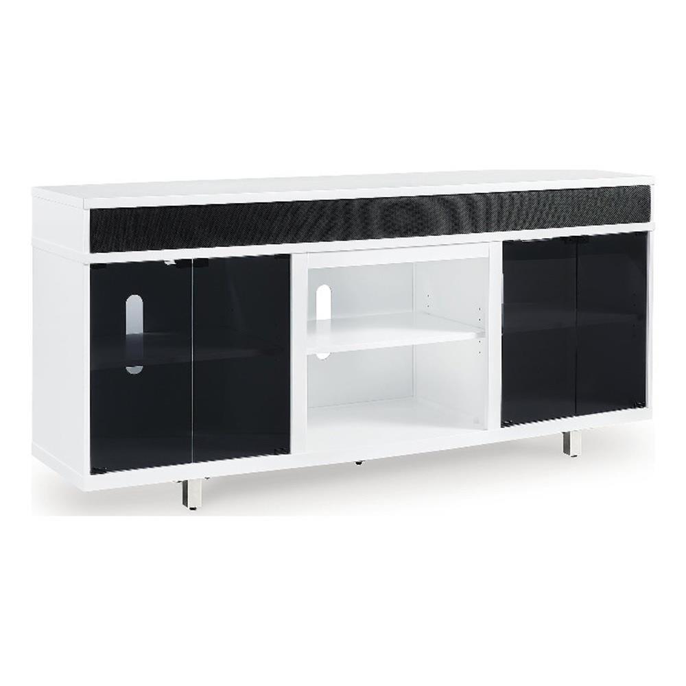 Ashley Furniture Gardoni White & Black 73" TV Stand for TVs up to 83"