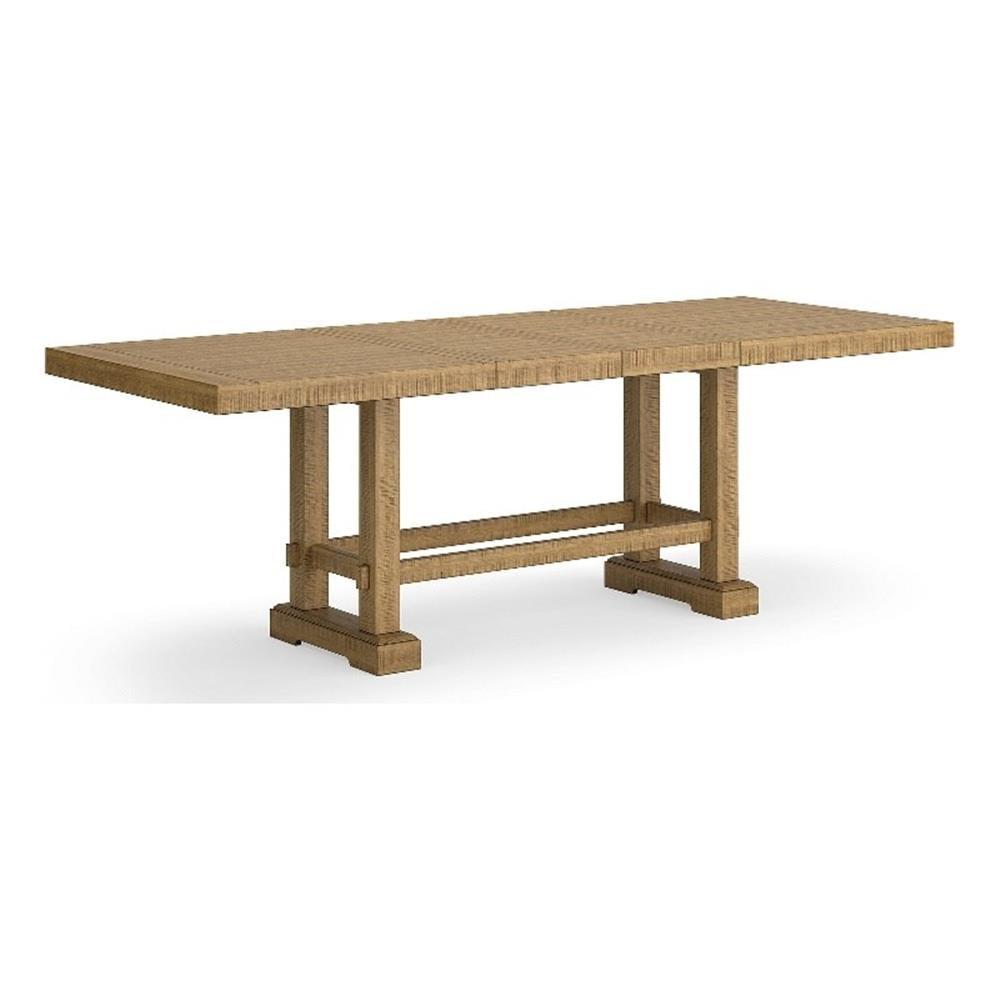 Light Brown Reclaimed Wood Extendable Counter Height Dining Table