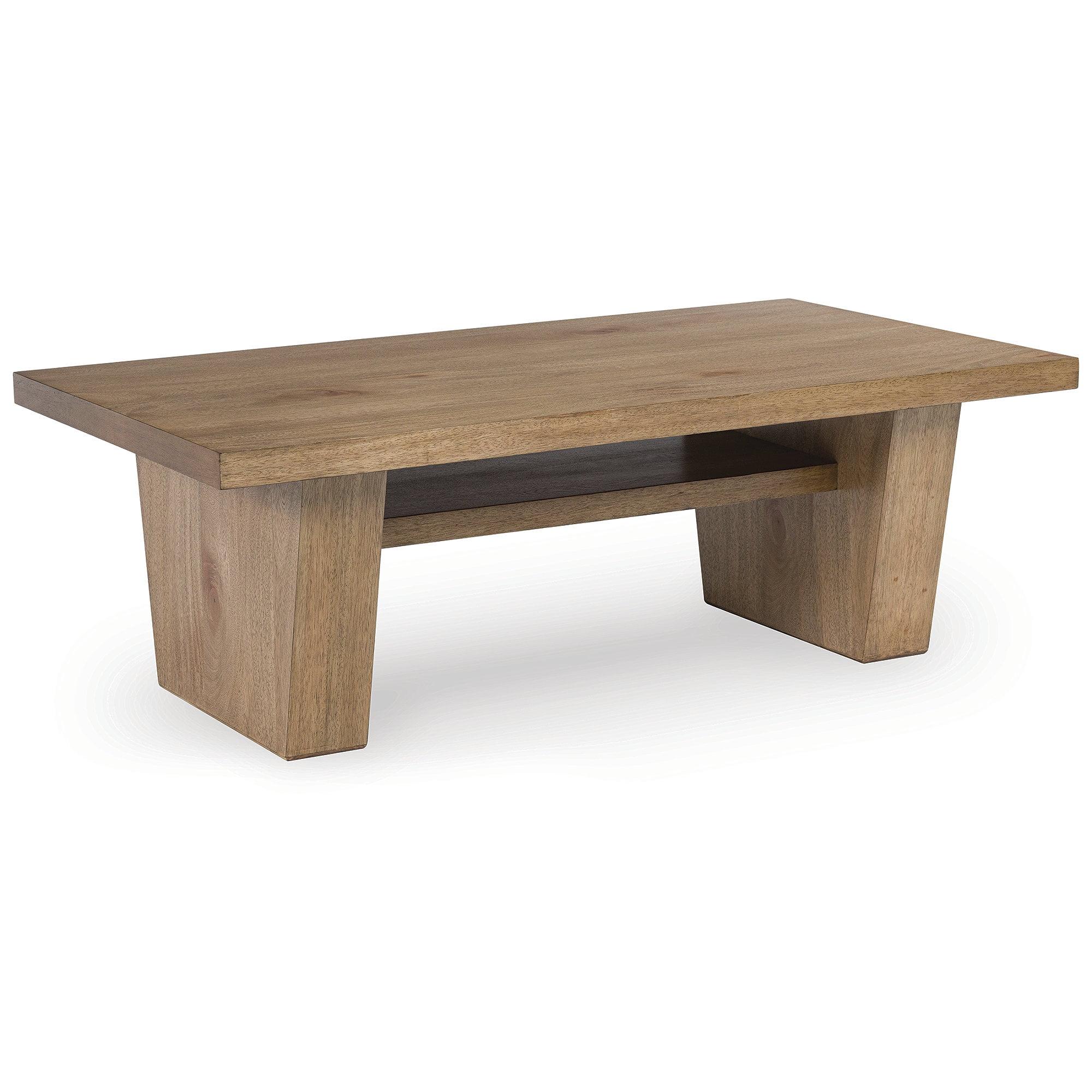 Kristiland Light Brown Mango Wood Rectangular Coffee Table