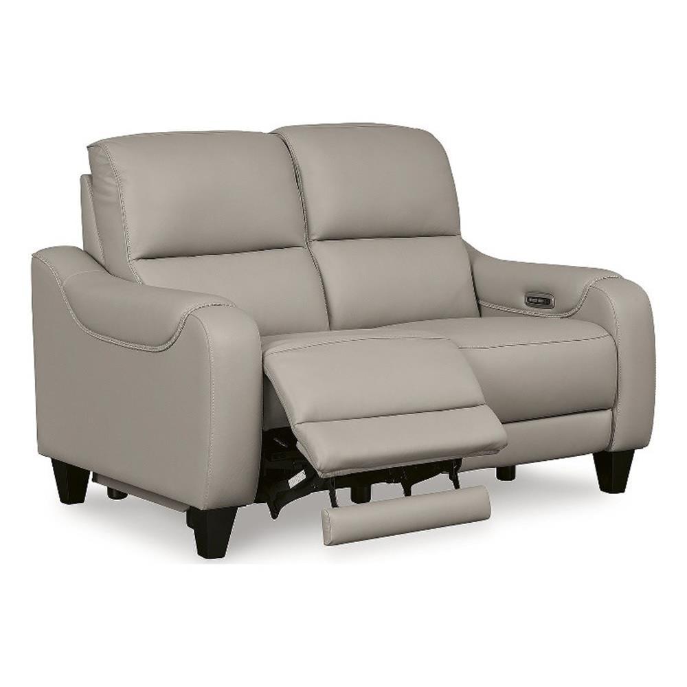 Ashley Furniture Mercomatic Gray Power Reclining Loveseat