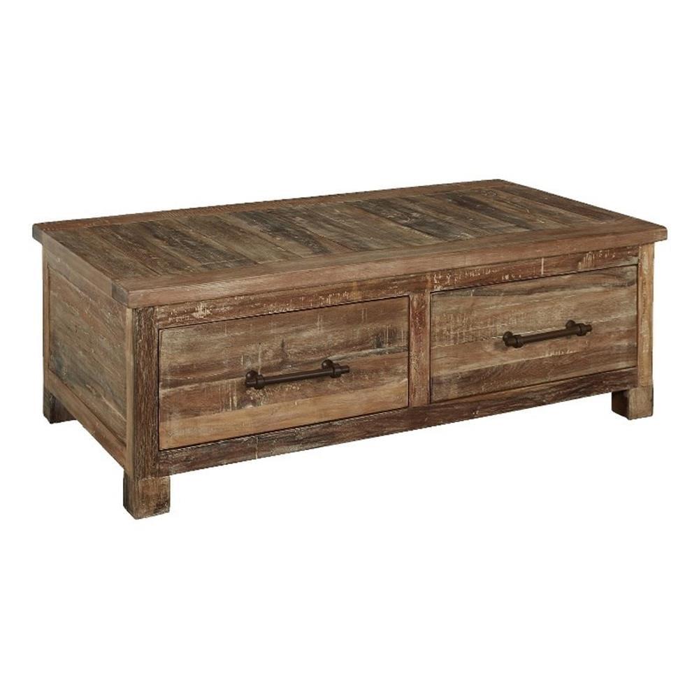 Randale Solid Wood 4 Legs Coffee Table with Storage