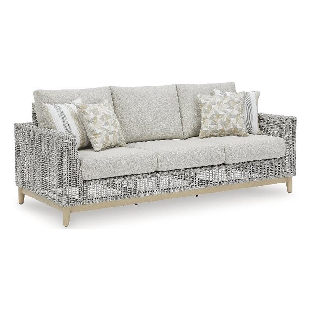 Ashley Furniture Seton Creek Gray Outdoor Sofa with Cushion