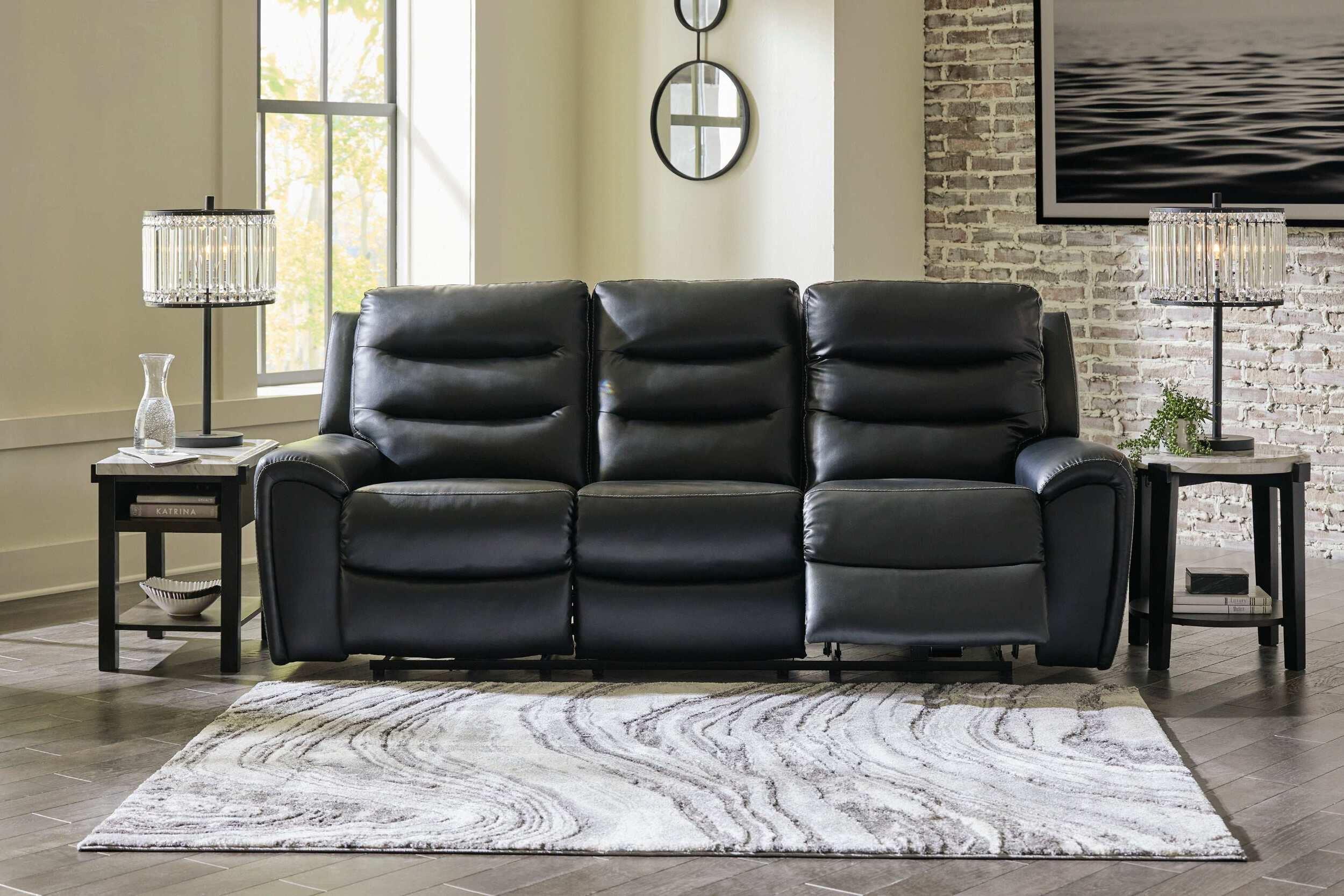 Suresh 90'' Faux Leather Power Reclining Sofa