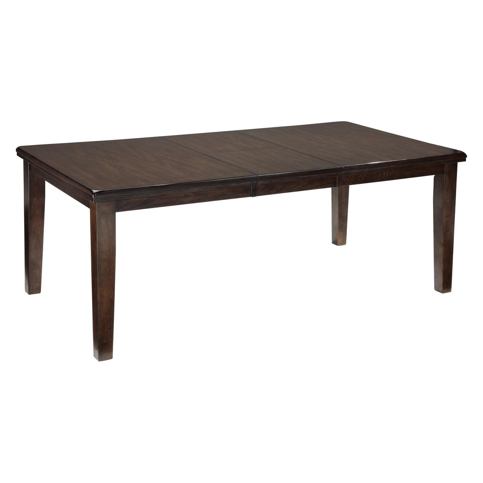 Transitional Smoky Dark Brown Oak Extendable Dining Table