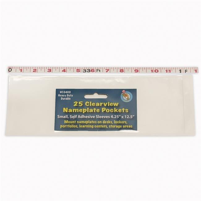 Ashley Productions Clear View Self-Adhesive Small Name Plate Pocket