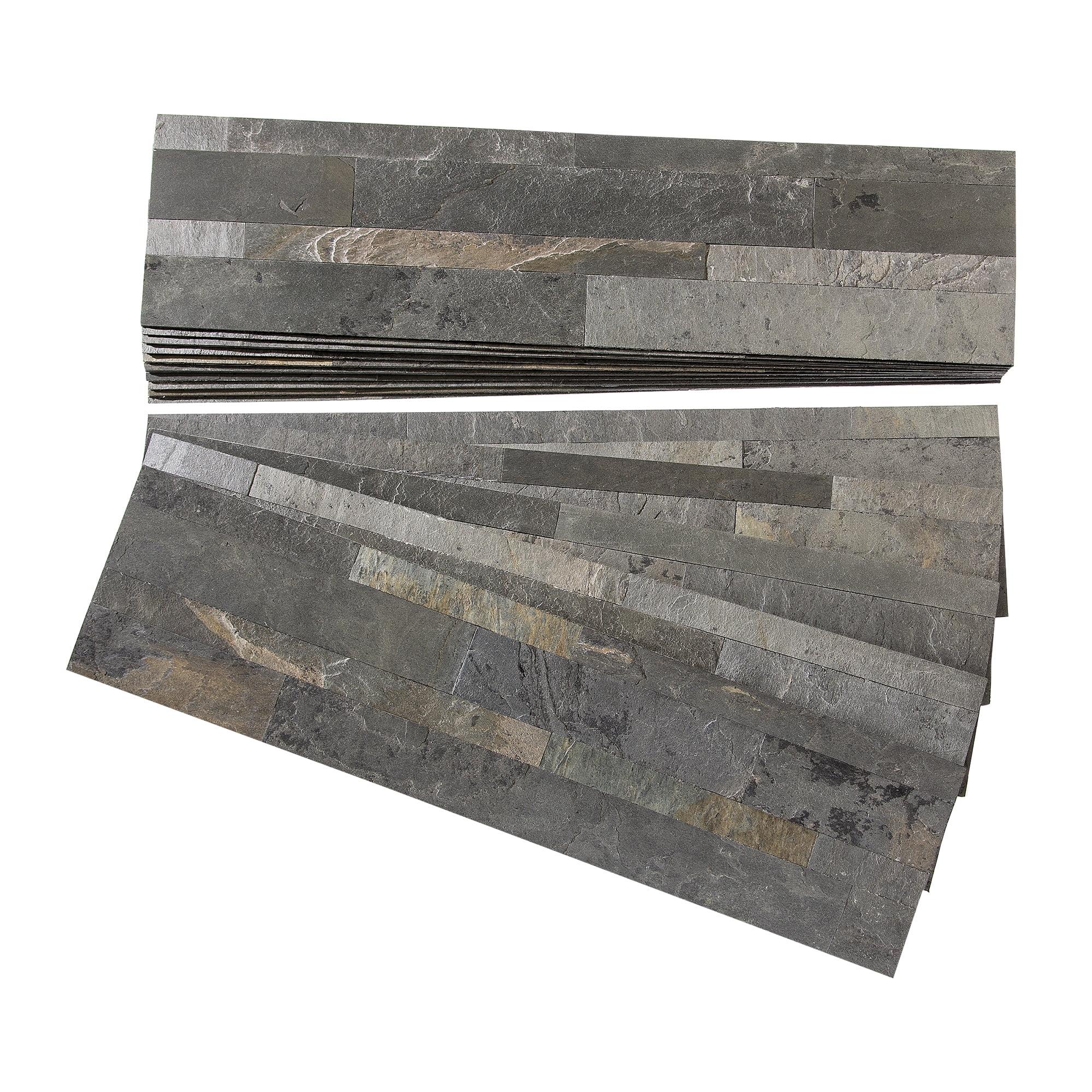 5.9'' W x 23.6'' L Natural Stone Peel and Stick Mosaic Tile