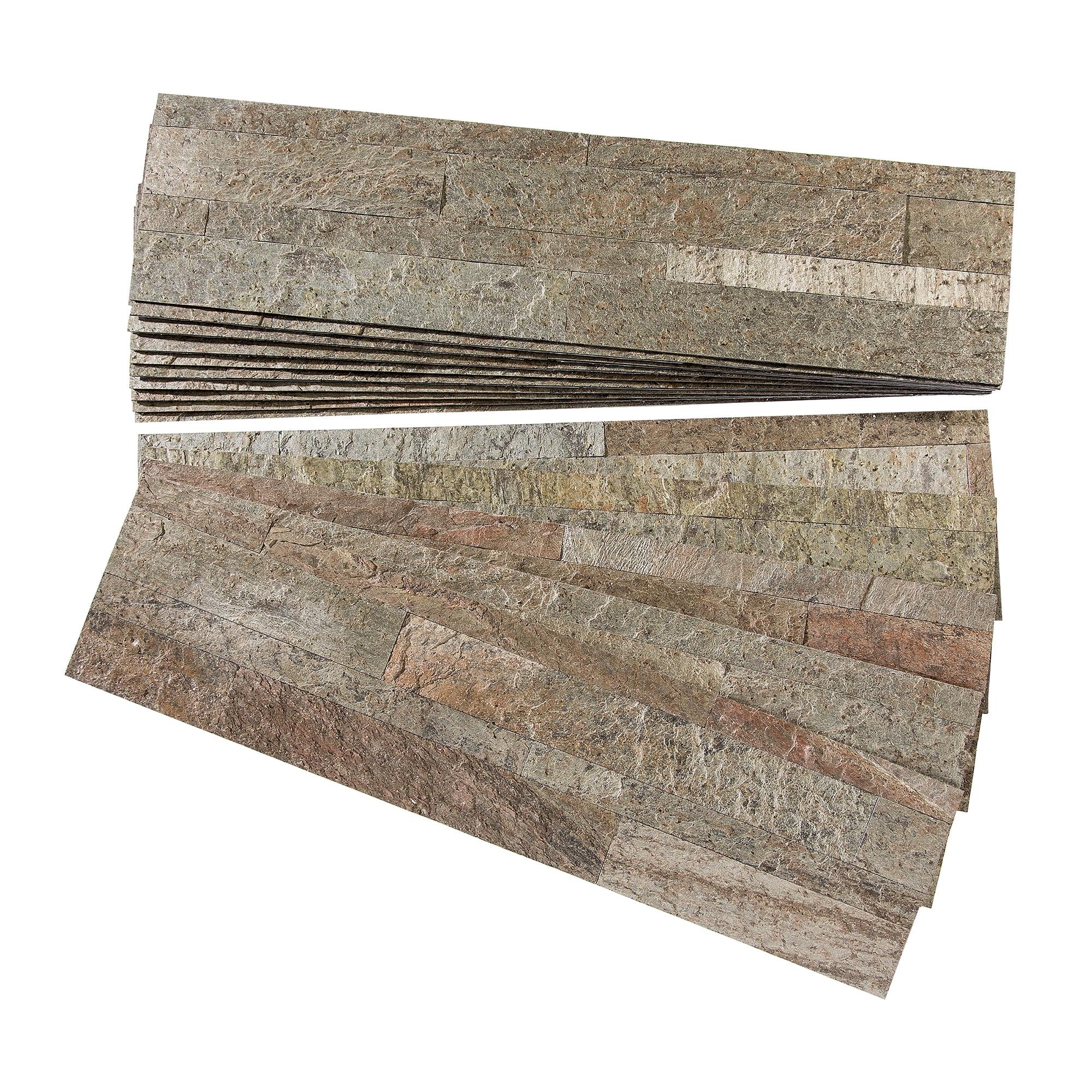 5.9'' W x 23.6'' L Natural Stone Peel and Stick Mosaic Tile