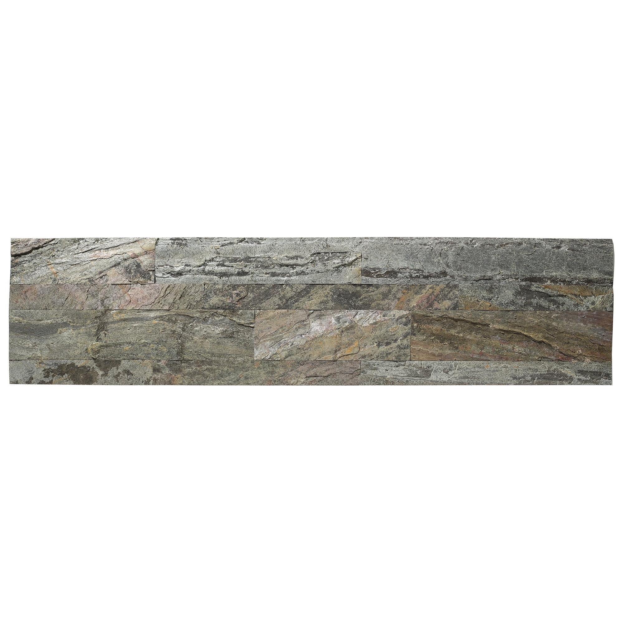 Aspect Peel and Stick Stone Backsplash-Weathered Quartz (5.9" x 23.6" x 1/8" Panel-Approx. 1 sq ft)