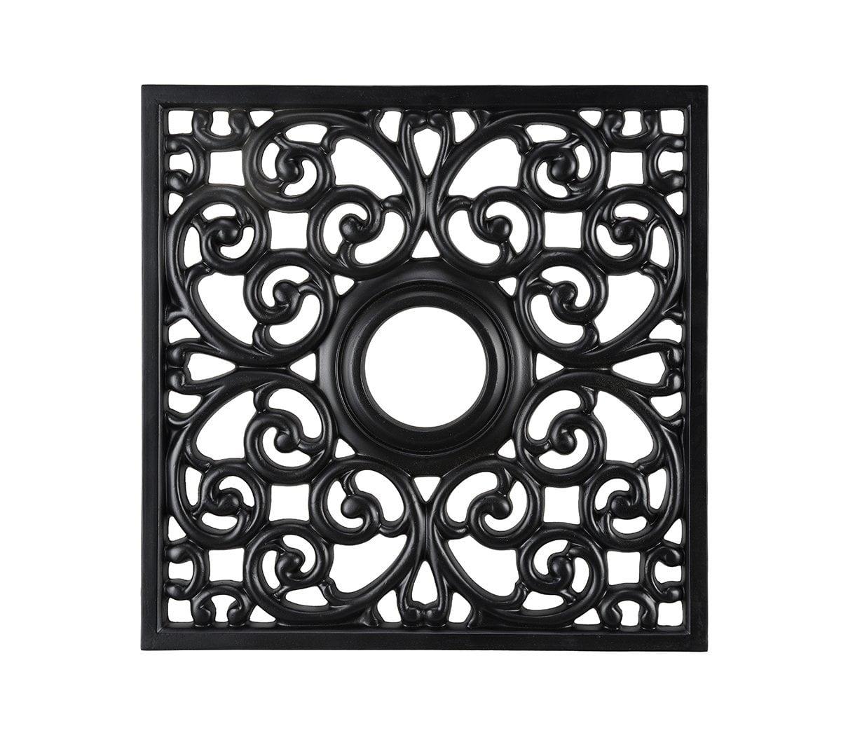 18" Black Polyurethane Square Ceiling Medallion