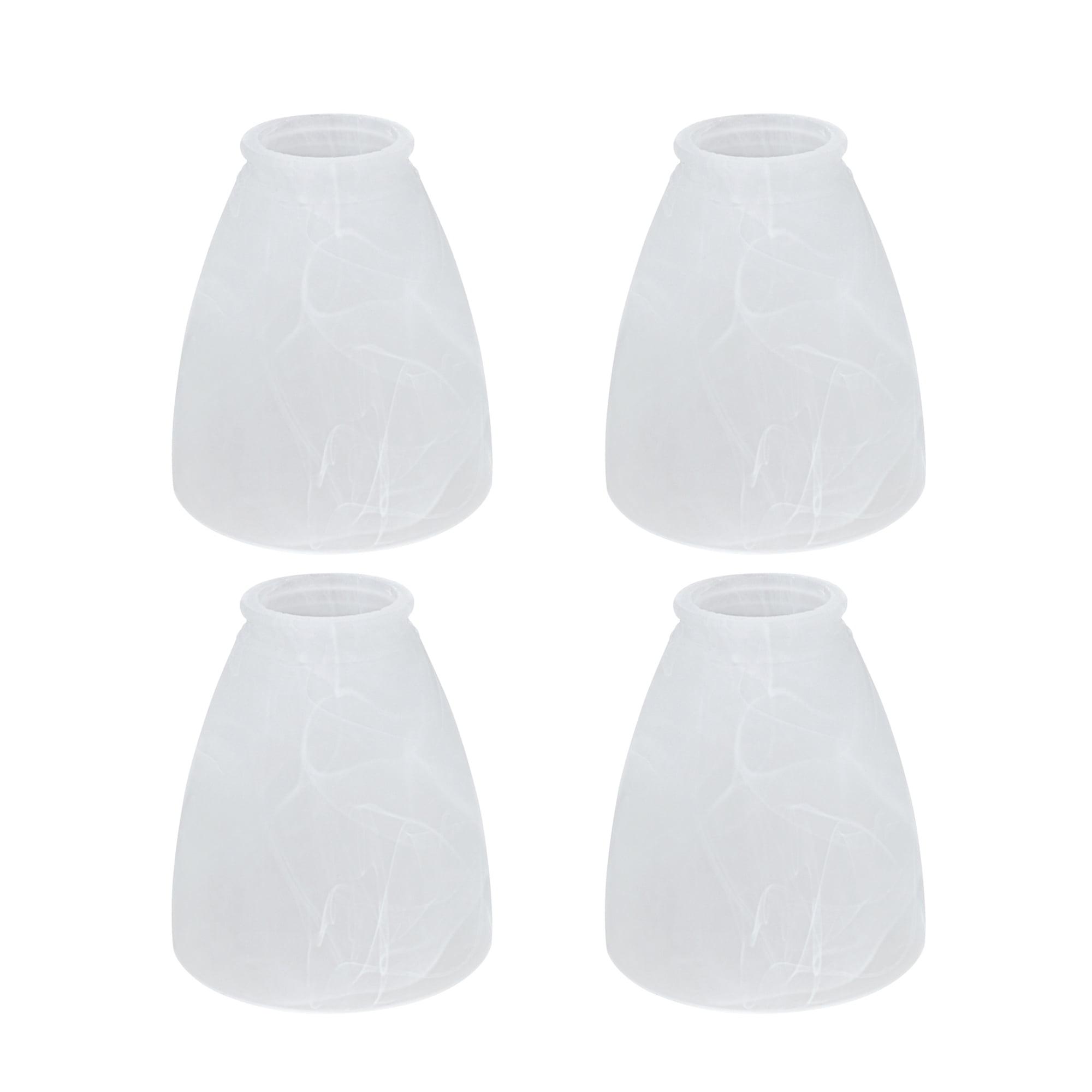 Alabaster Glass Bell Replacement Shades, 4-Pack