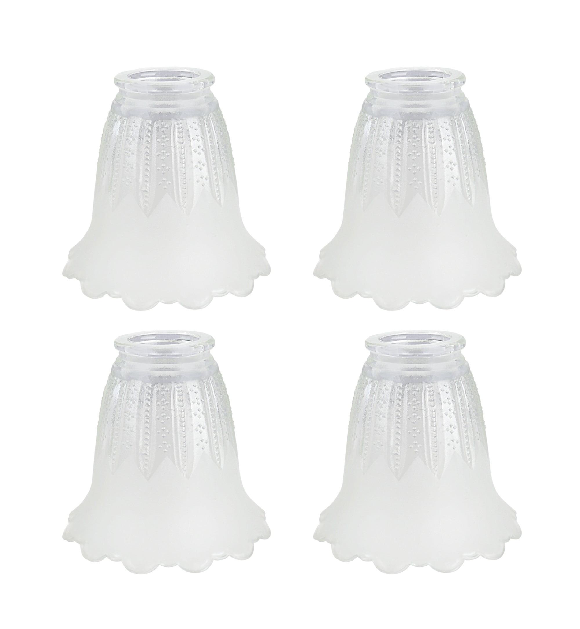 Clear and Frosted Mini Bell Glass Shades, 4-Pack