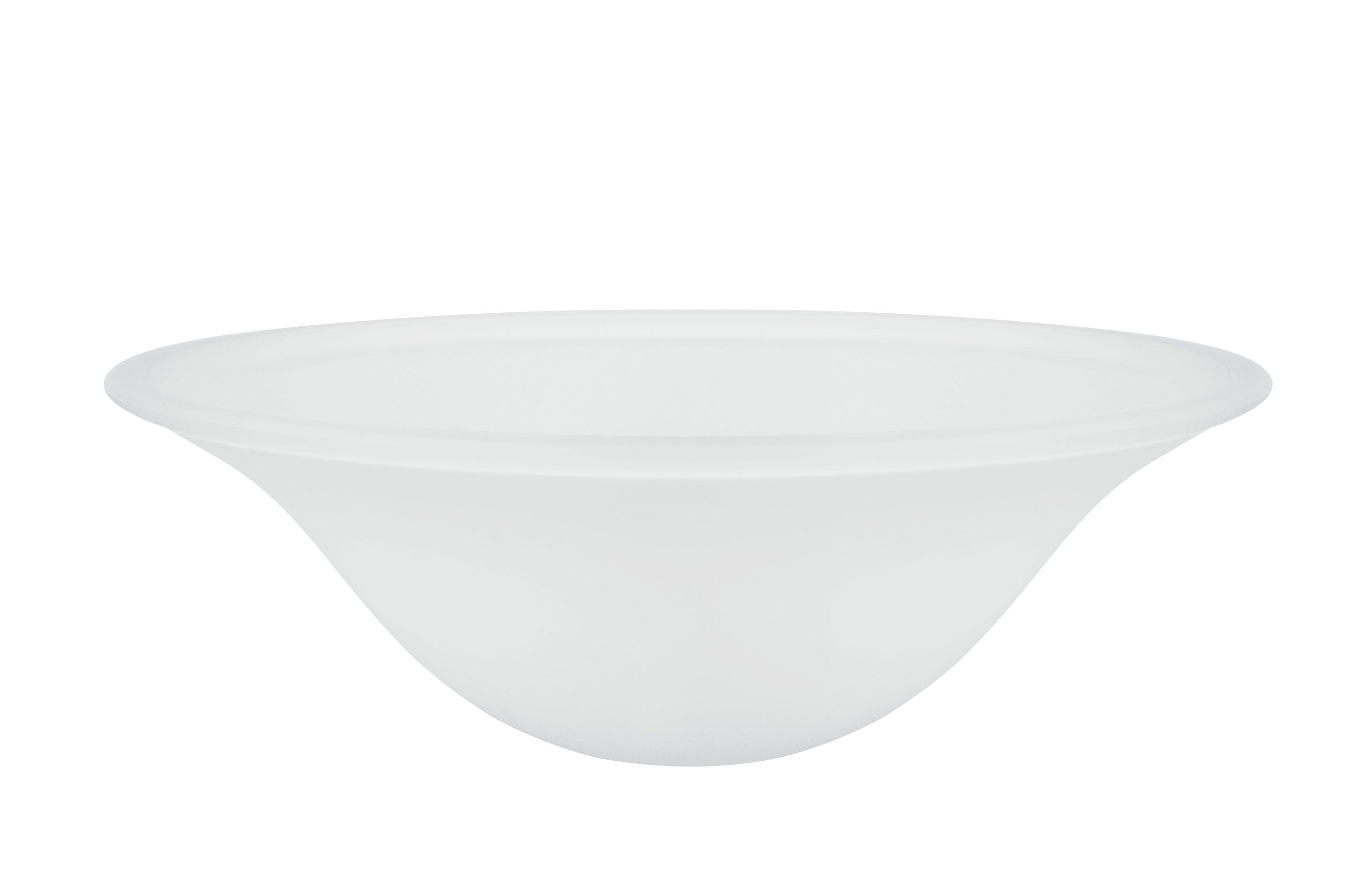 Aspen Creative 23101-21 Frosted Transitional Style Replacement Torchiere Glass Shade, 5-1/2" high x 15" diameter