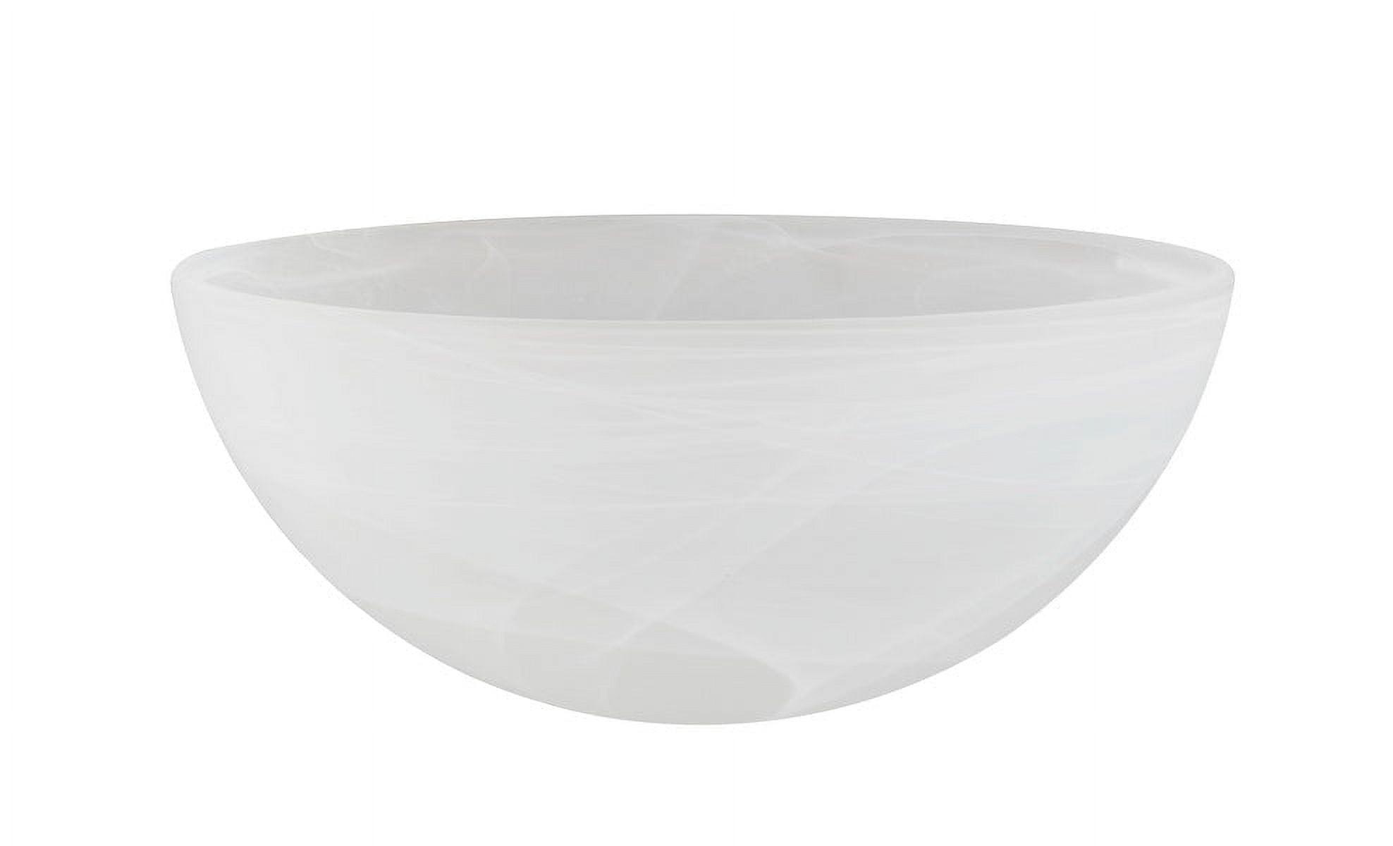 Aspen Creative 23516-21,Albaster Glass Shade for Medium Base Socket Torchiere Lamp, Swag Lamp and Pendant,13" Diameter x 5-3/4" High.