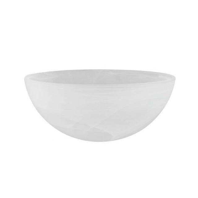 Aspen Creative 23516-21,Albaster Glass Shade for Medium Base Socket Torchiere Lamp, Swag Lamp and Pendant,13" Diameter x 5-3/4" High.