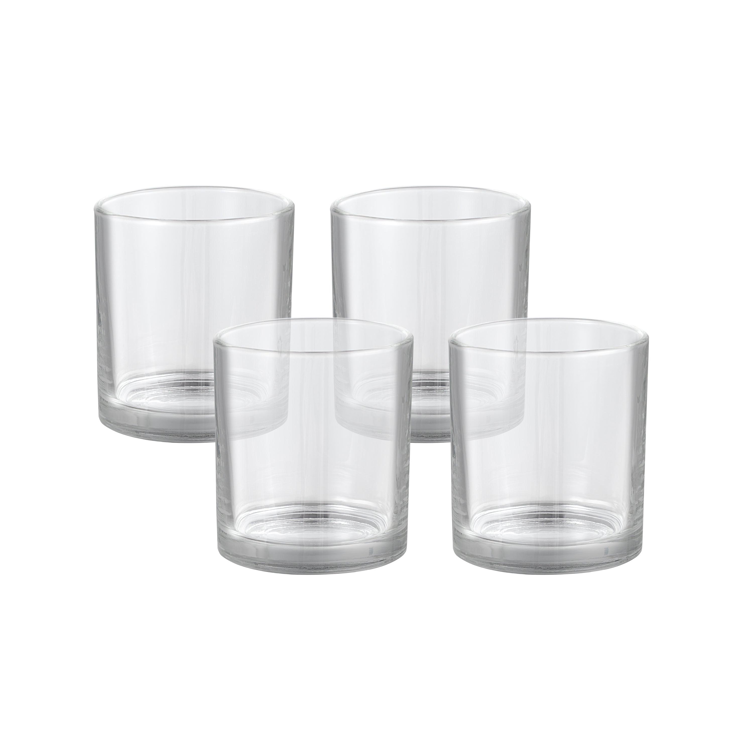 Clear Glass Votive Candle Holders Set of 4