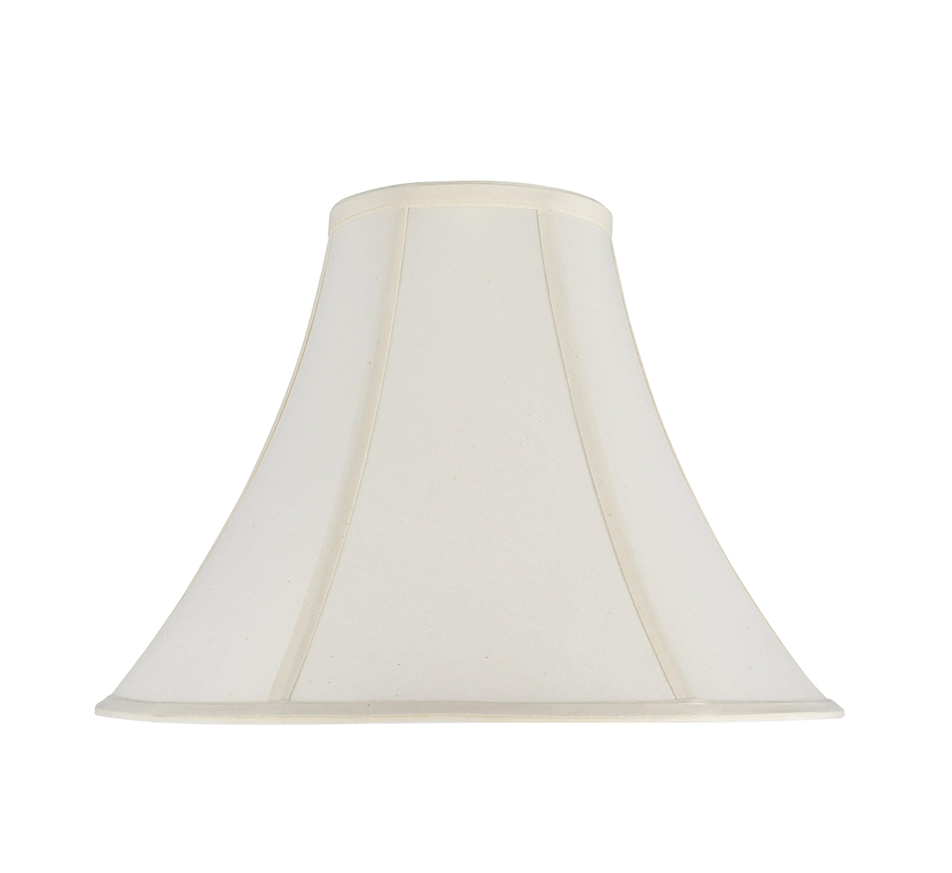 Ivory Cotton Bell Lamp Shade with Spider Construction, 16"