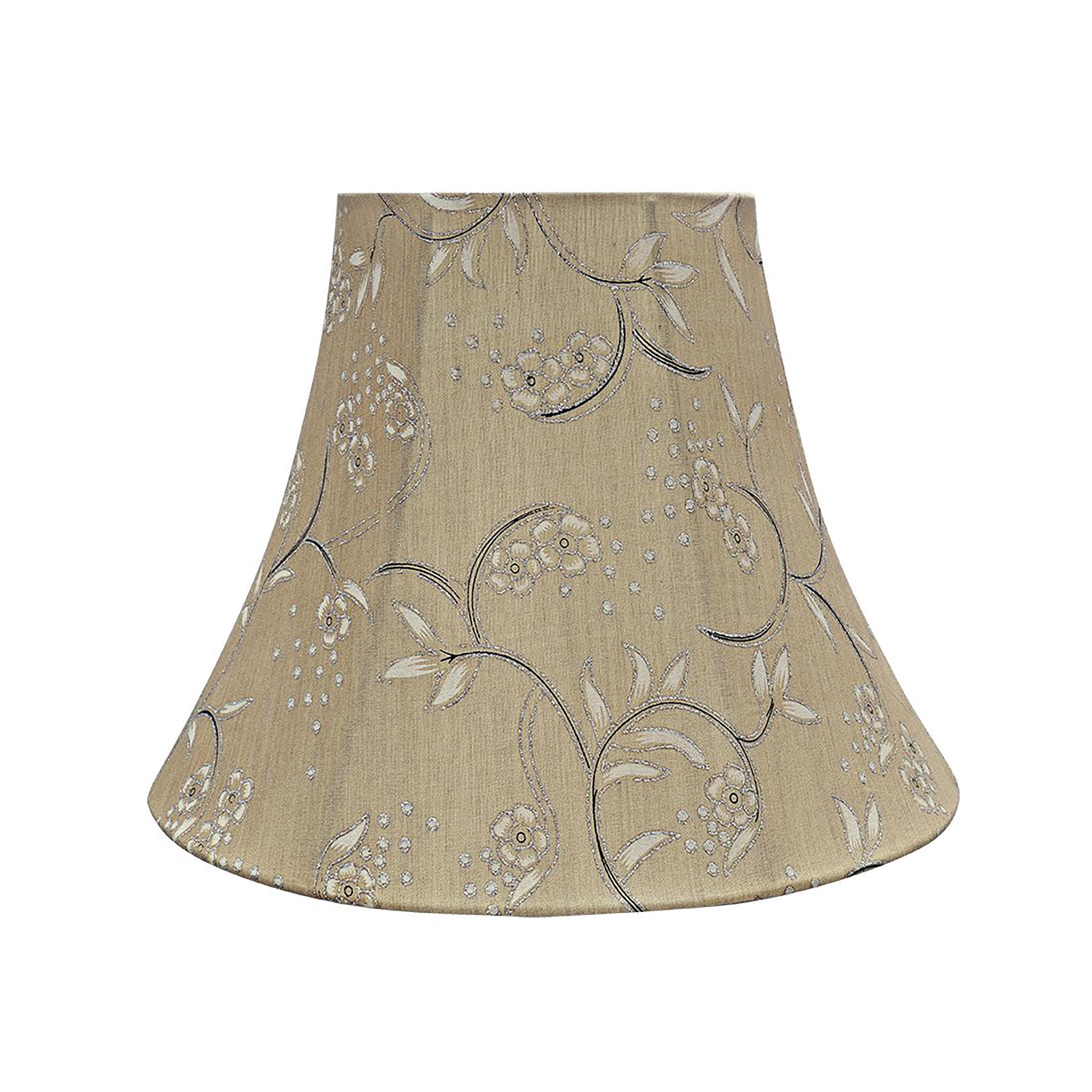 Aspen Creative 30163 Transitional Bell Shape Spider Construction Lamp Shade in Light Gold, 12" wide (6" x 12" x 9-1/2")