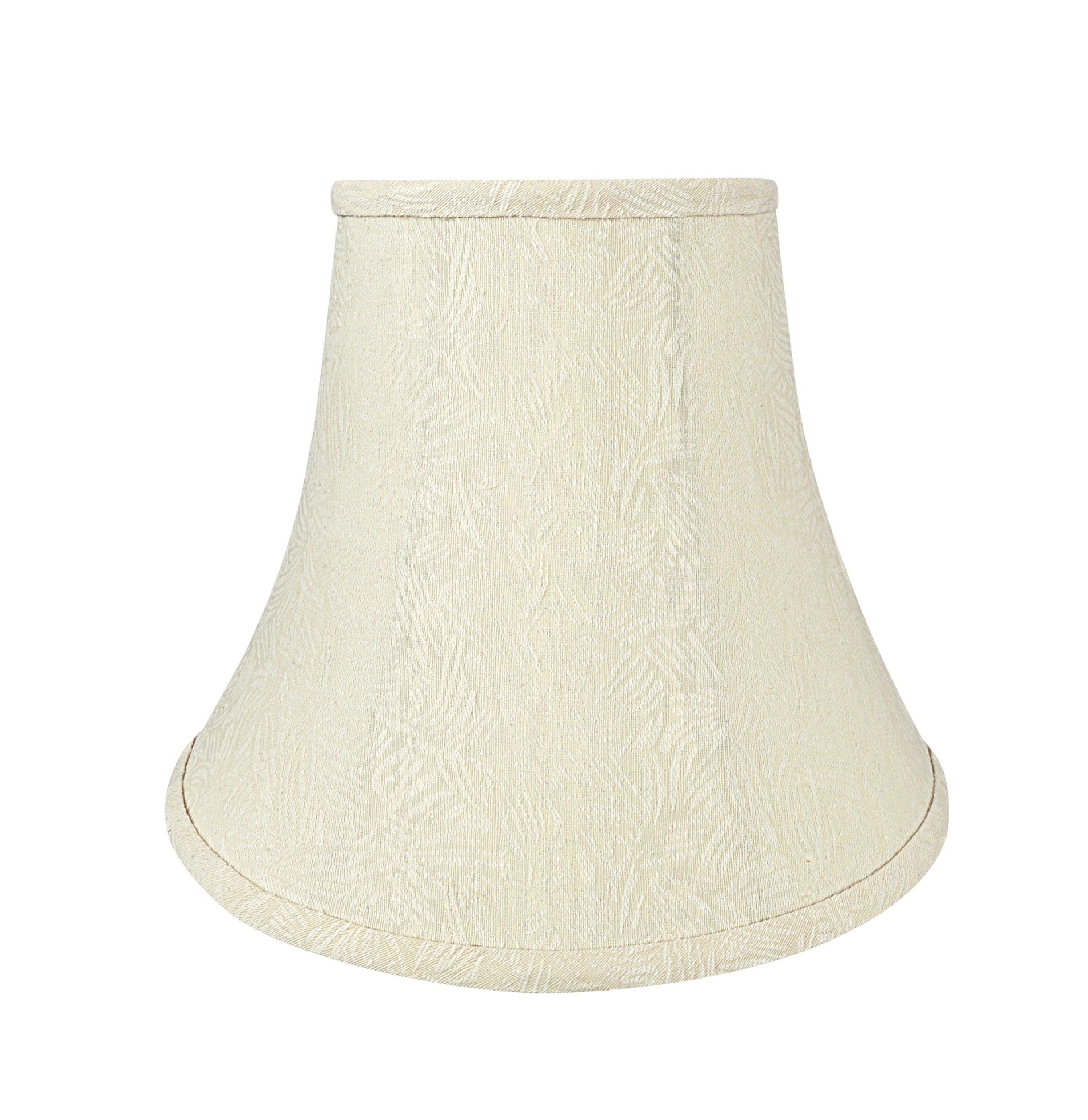 Aspen Creative 30167 Transitional Bell Shape Spider Construction Lamp Shade in Beige, 12" wide (6" x 12" x 9-1/2")