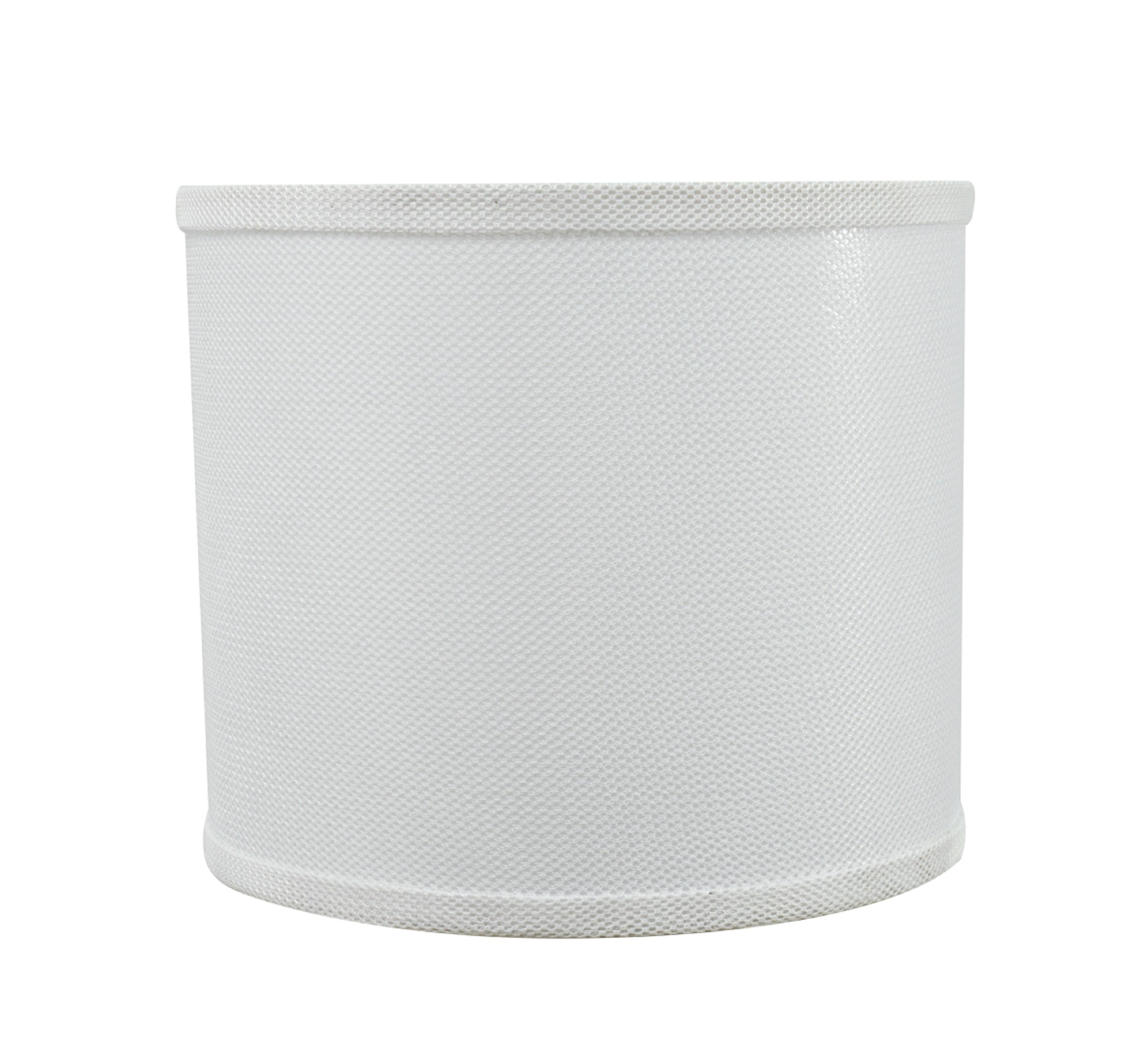 Aspen Creative 31101 Transitional Drum (Cylinder) Shaped Spider Construction Lamp Shade in White, 12" wide (12" x 12" x 10")