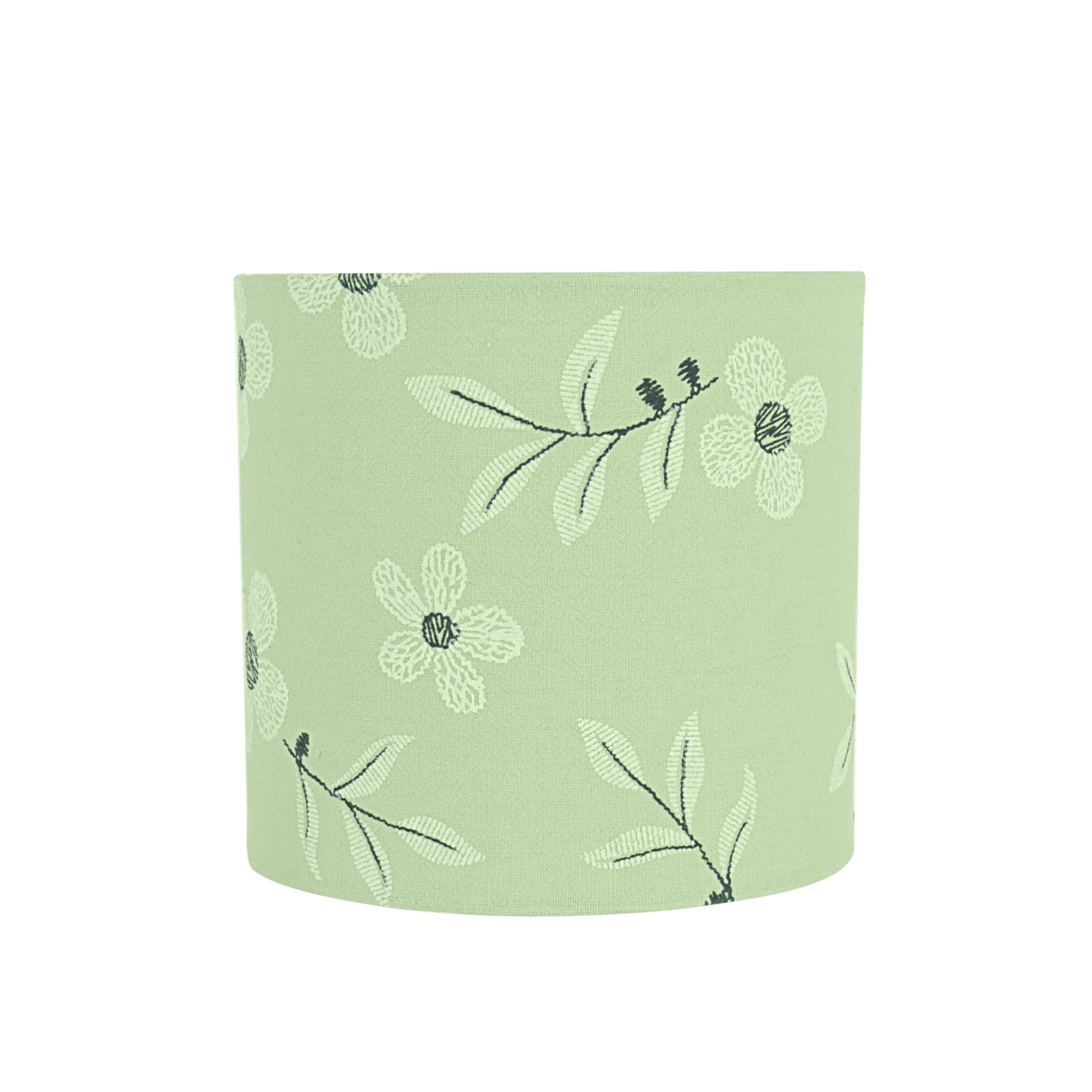 Aspen Creative 31197 Transitional Drum (Cylinder) Shaped Clip-On Construction Lamp Shade in Light Green, 5" wide (5" x 5" x 5")
